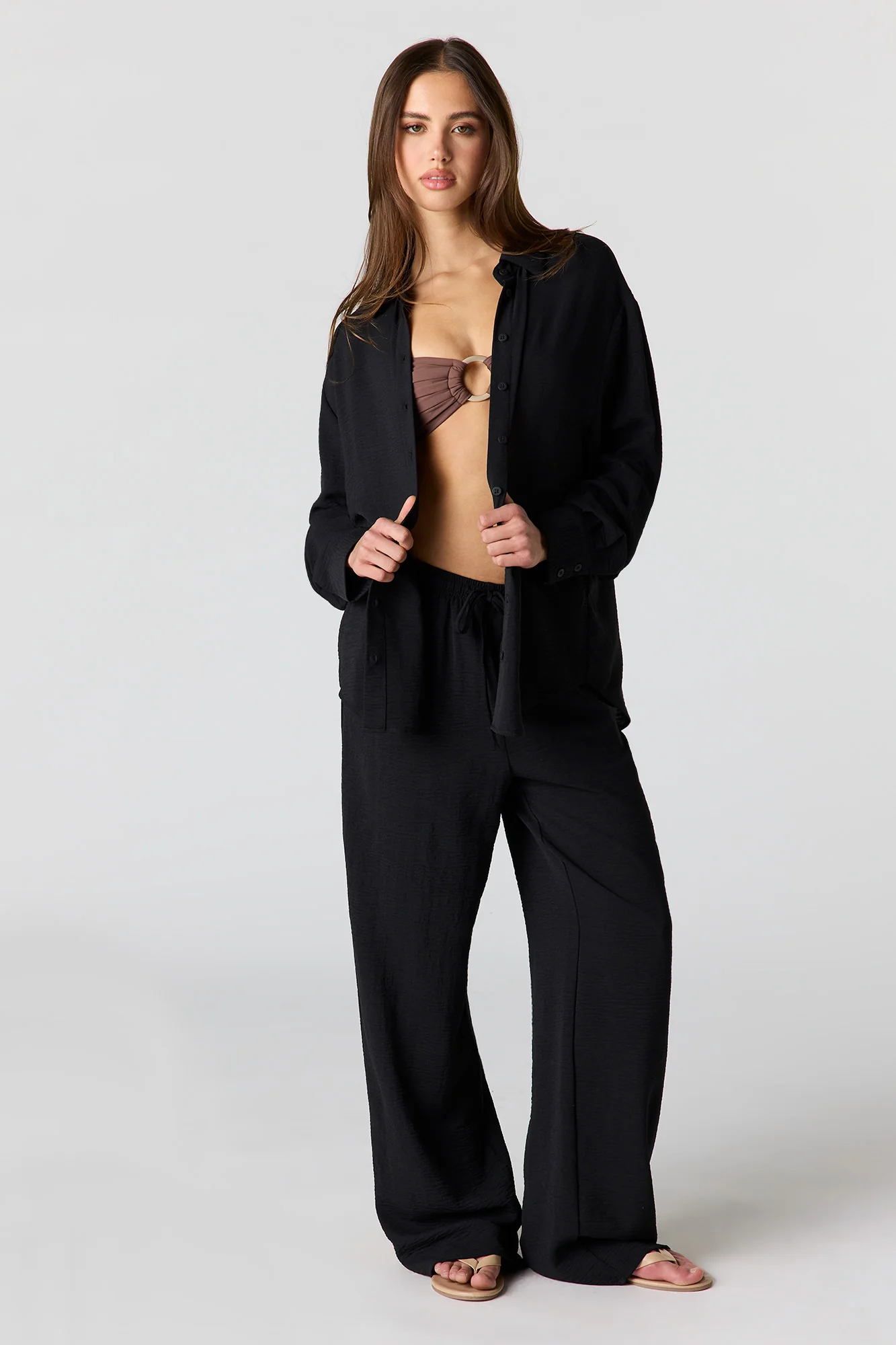 Flowy Oversized Button-Up Top - Image 6