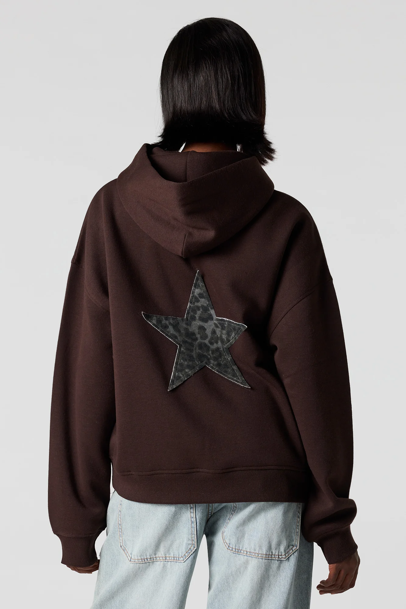 Patch Boxy Fleece Hoodie - Image 5