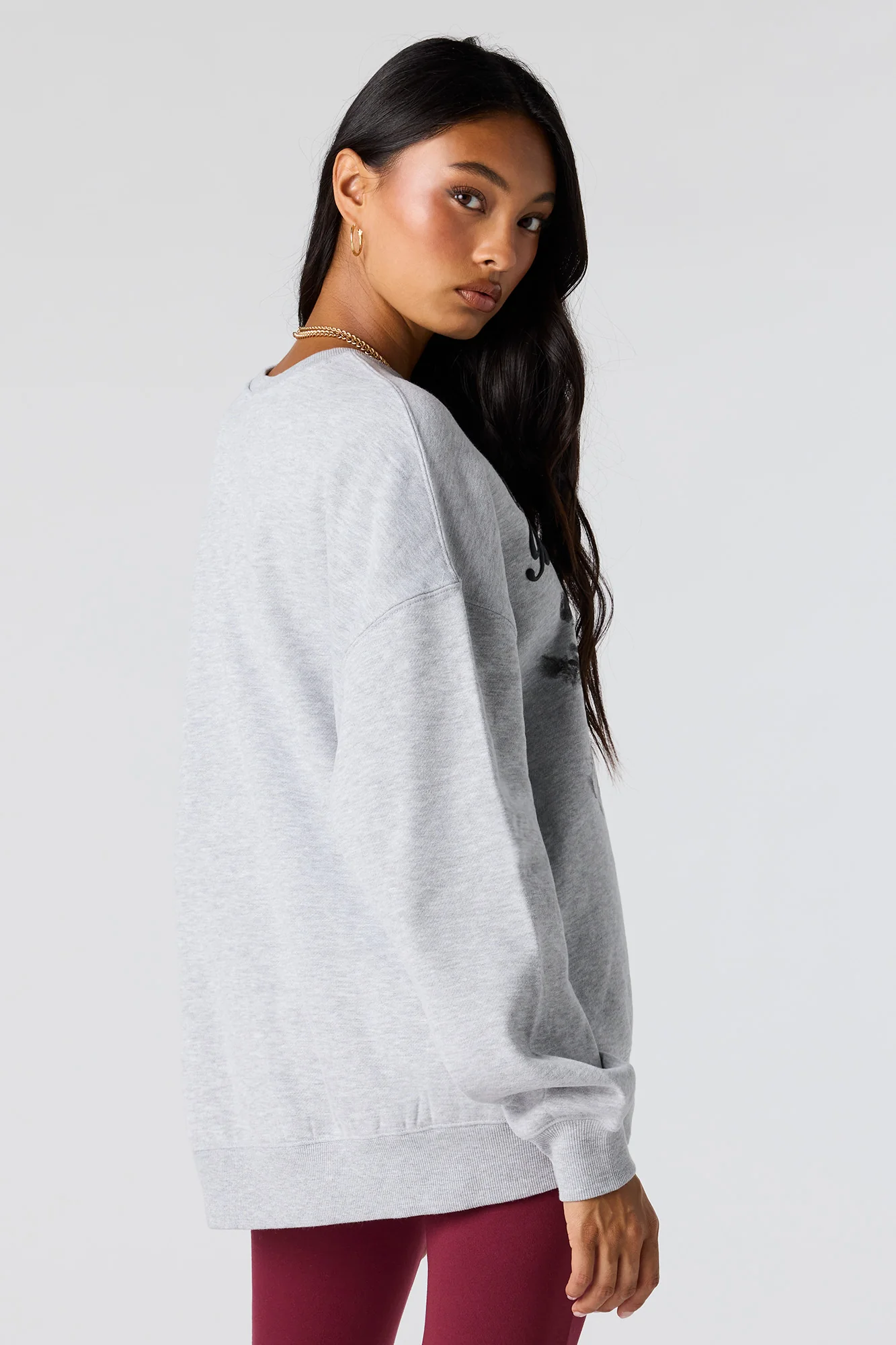 Puff Print Fleece Oversized Sweatshirt - Image 2