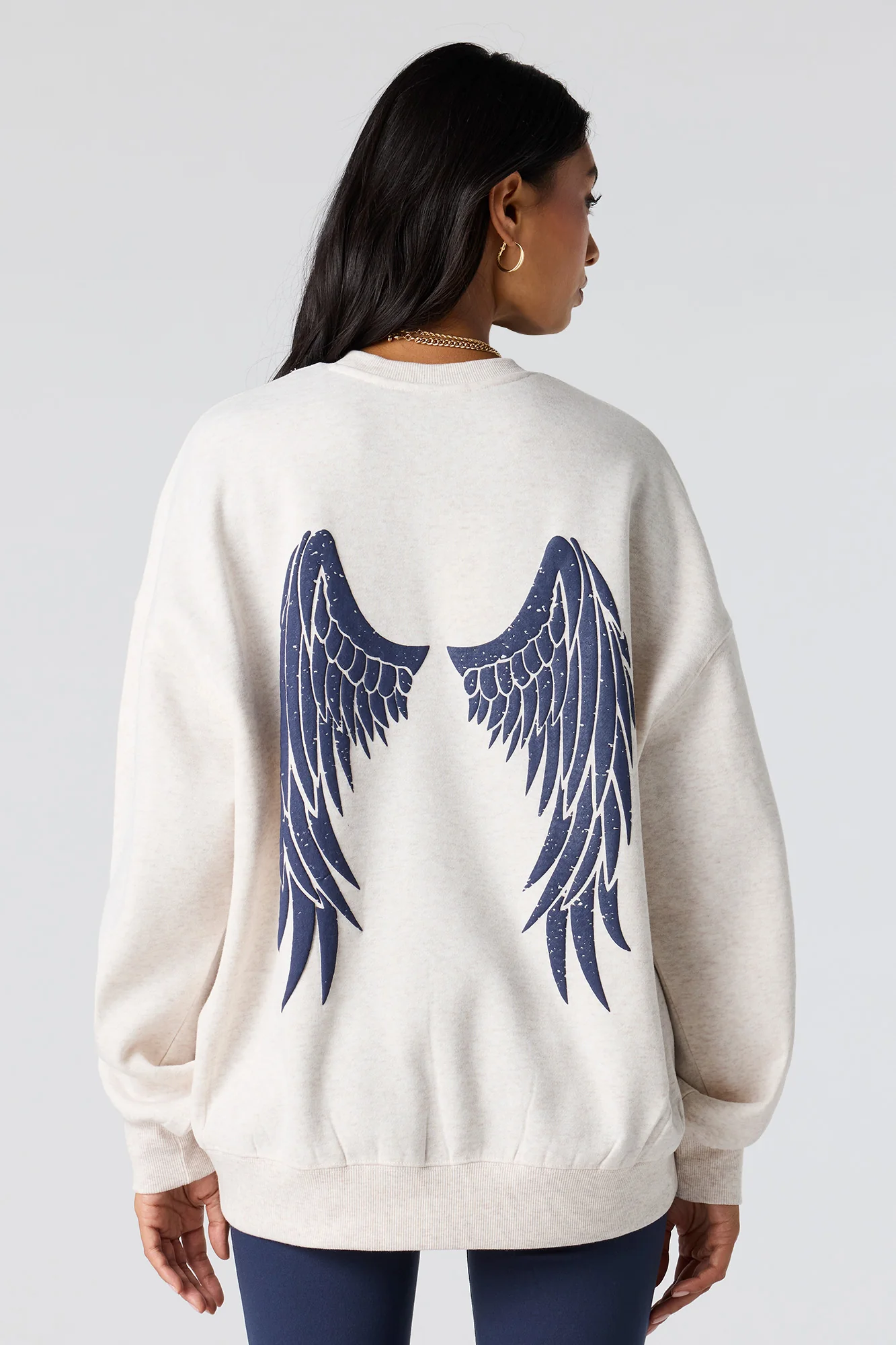 Puff Print Fleece Oversized Sweatshirt - Image 4