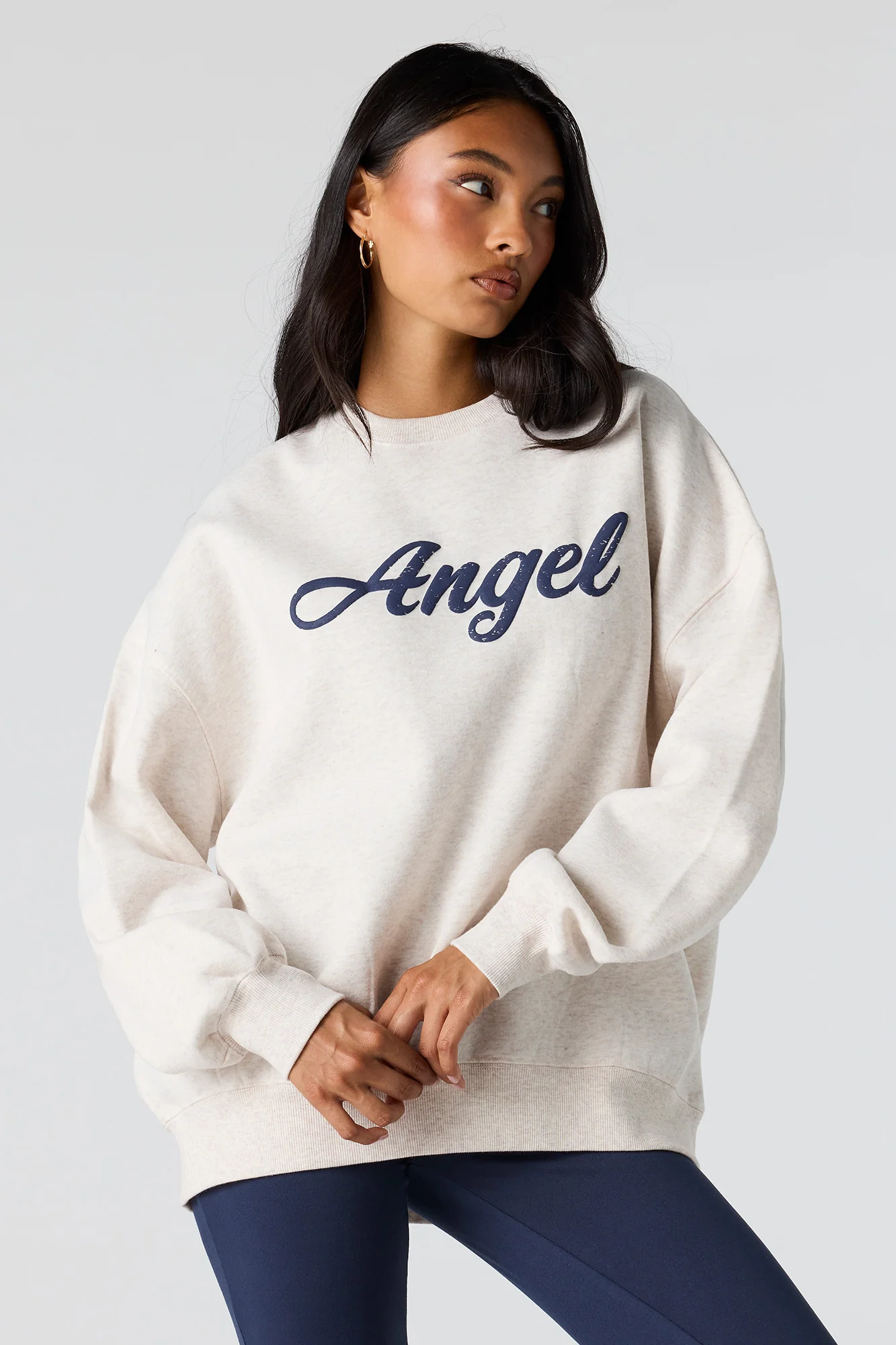 Puff Print Fleece Oversized Sweatshirt - Image 5