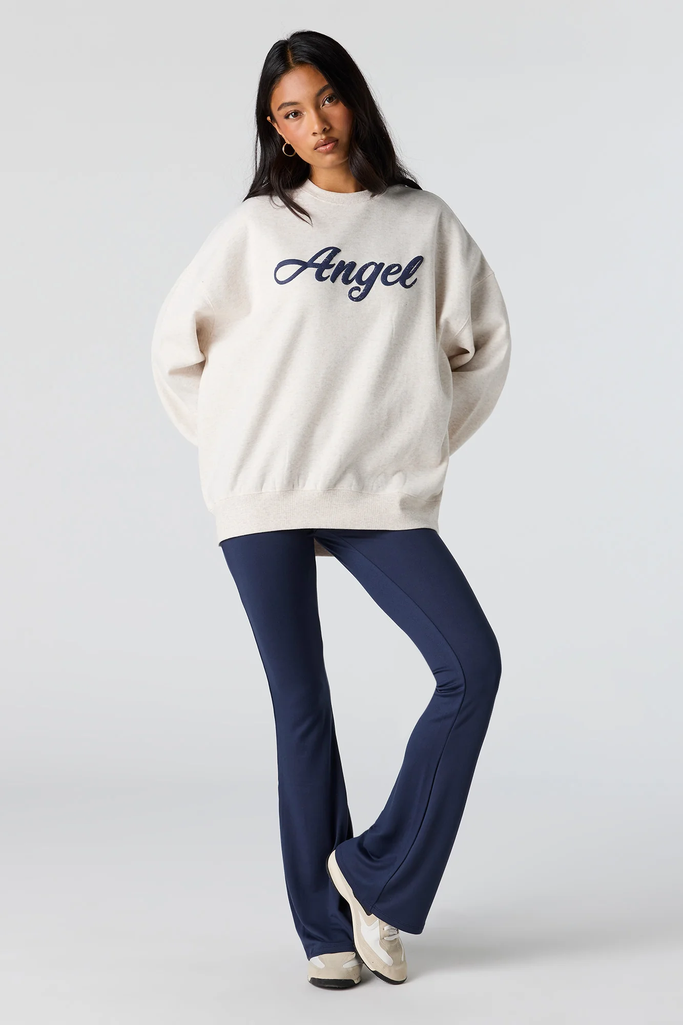 Puff Print Fleece Oversized Sweatshirt - Image 6