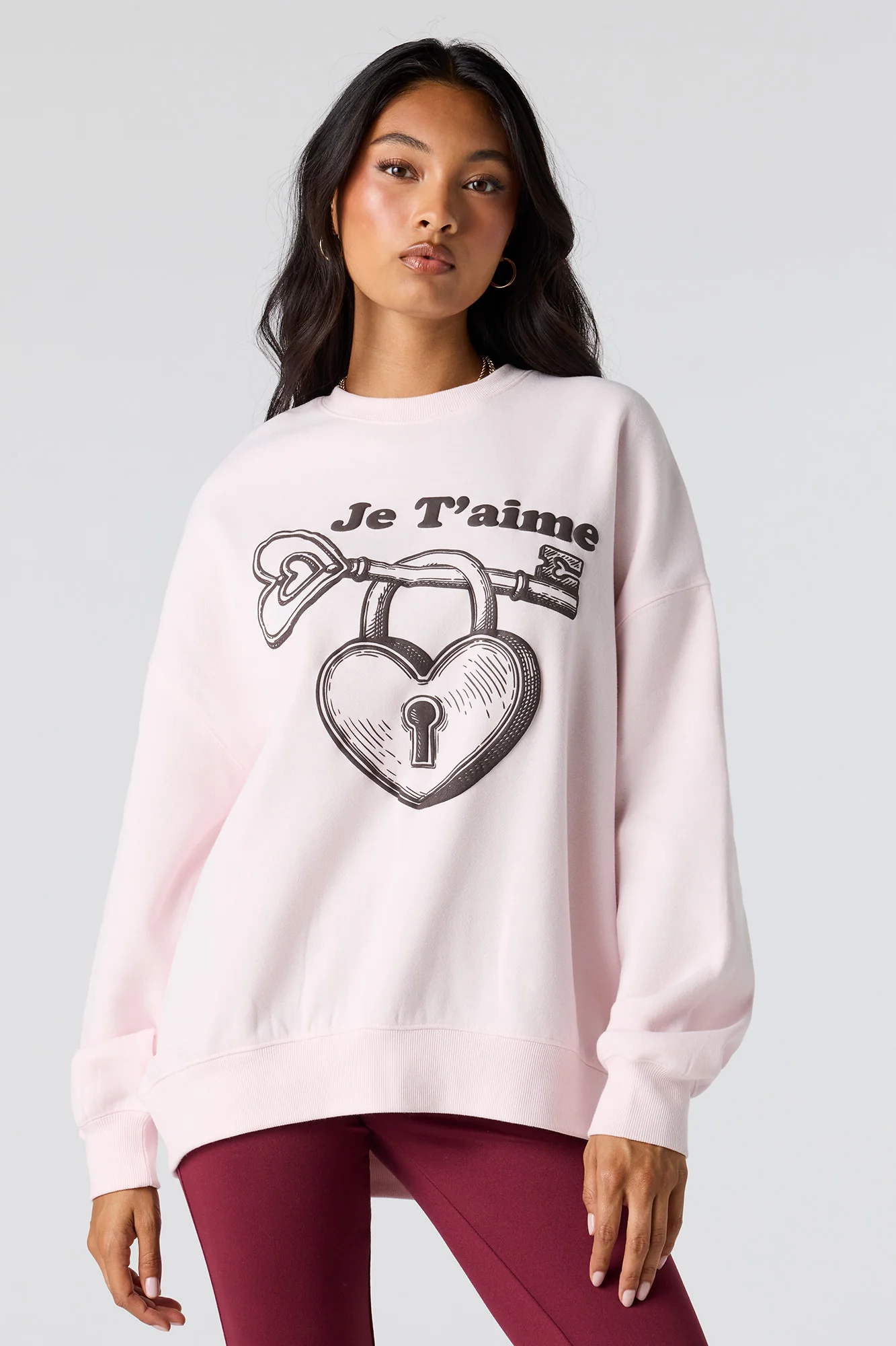 Puff Print Fleece Oversized Sweatshirt - Image 7
