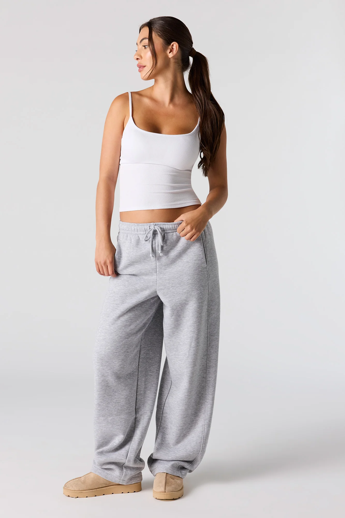Fleece Barrel Leg Sweatpant - Image 4