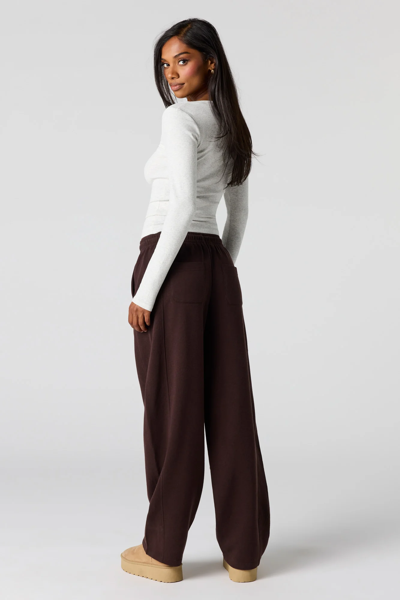 Barrel Leg Fleece Sweatpant - Image 3