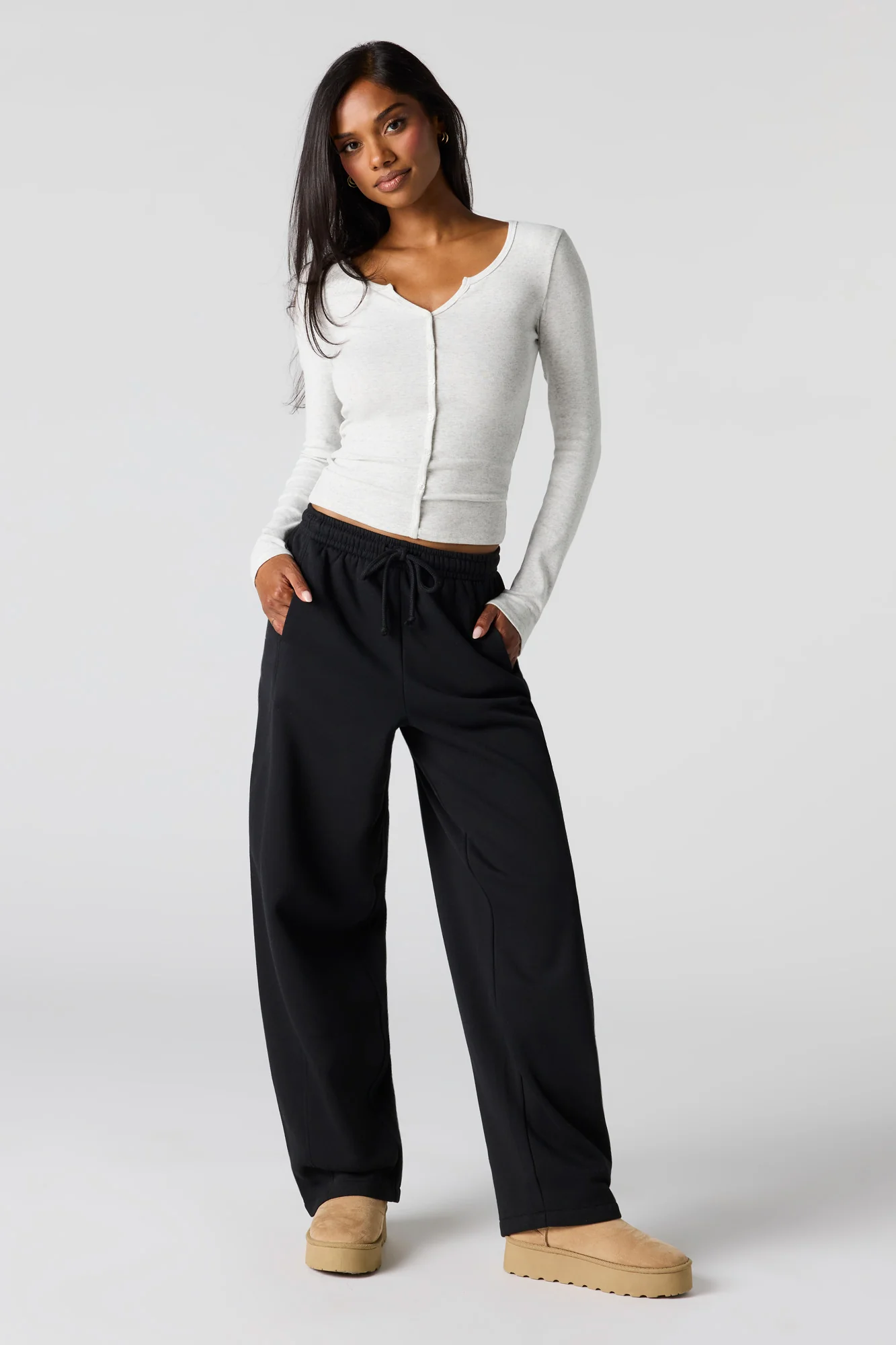 Barrel Leg Fleece Sweatpant - Image 4