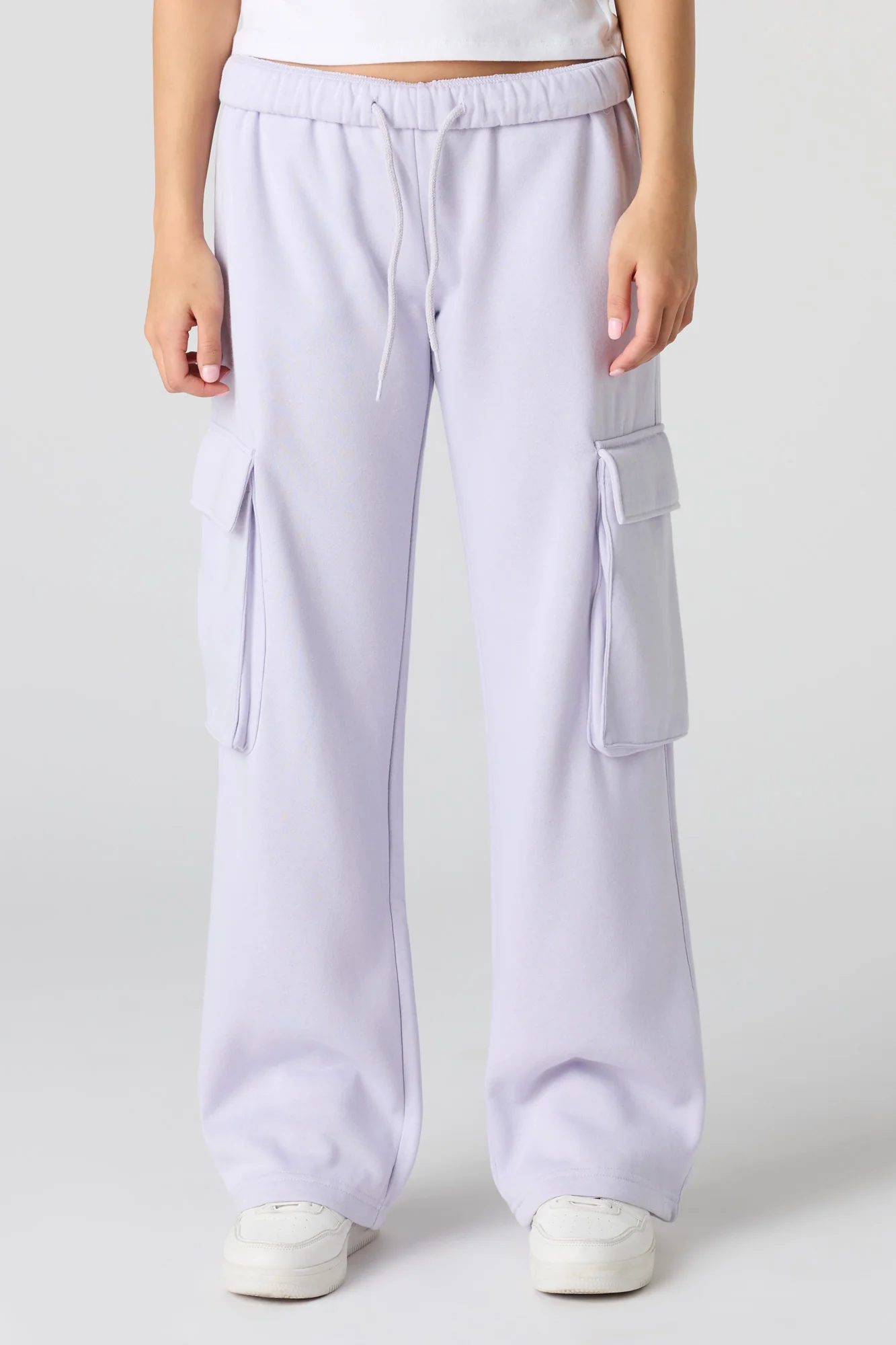 Fleece Wide Leg Cargo Sweatpant - Image 11