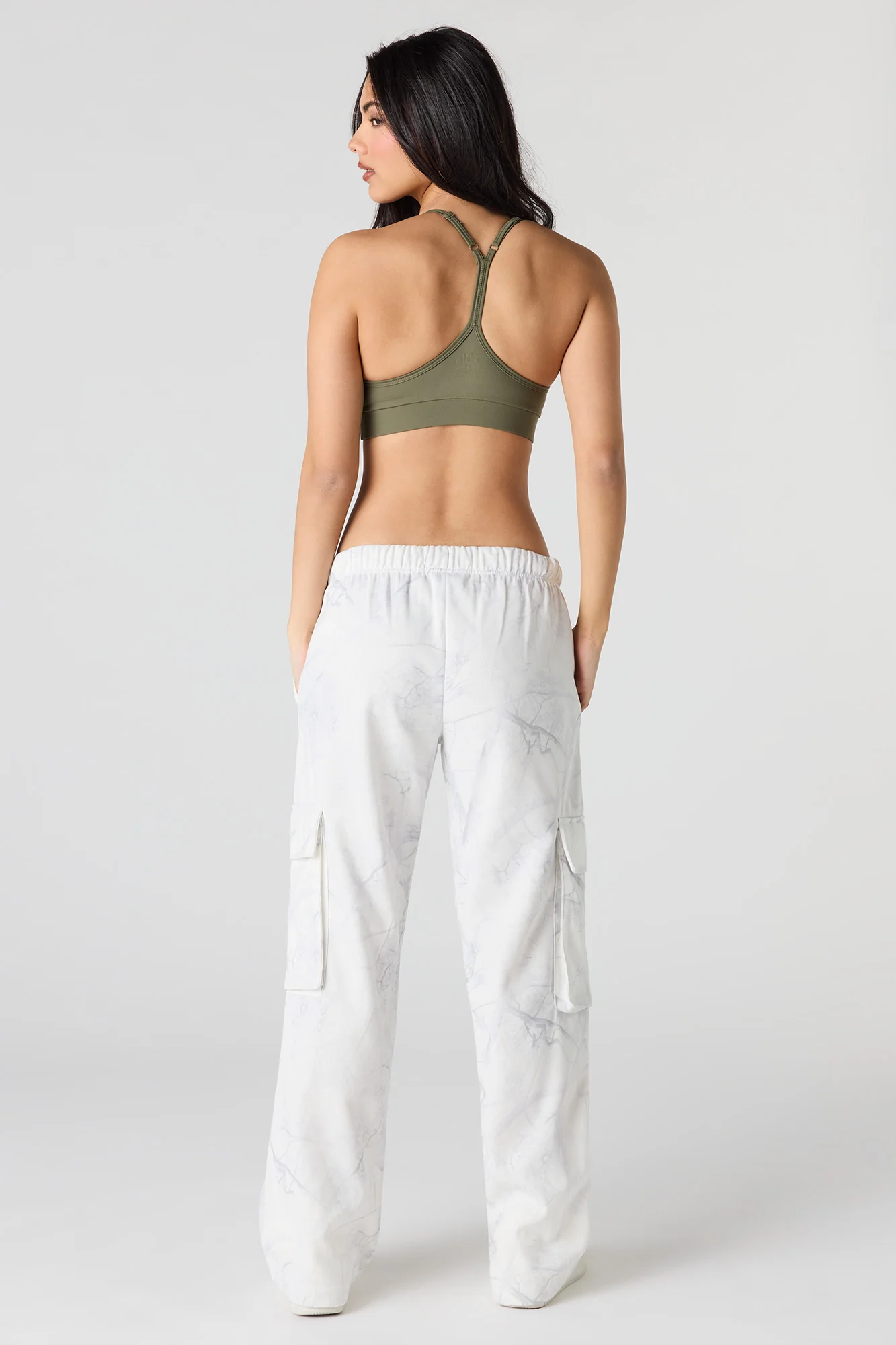 Fleece Wide Leg Cargo Sweatpant - Image 15