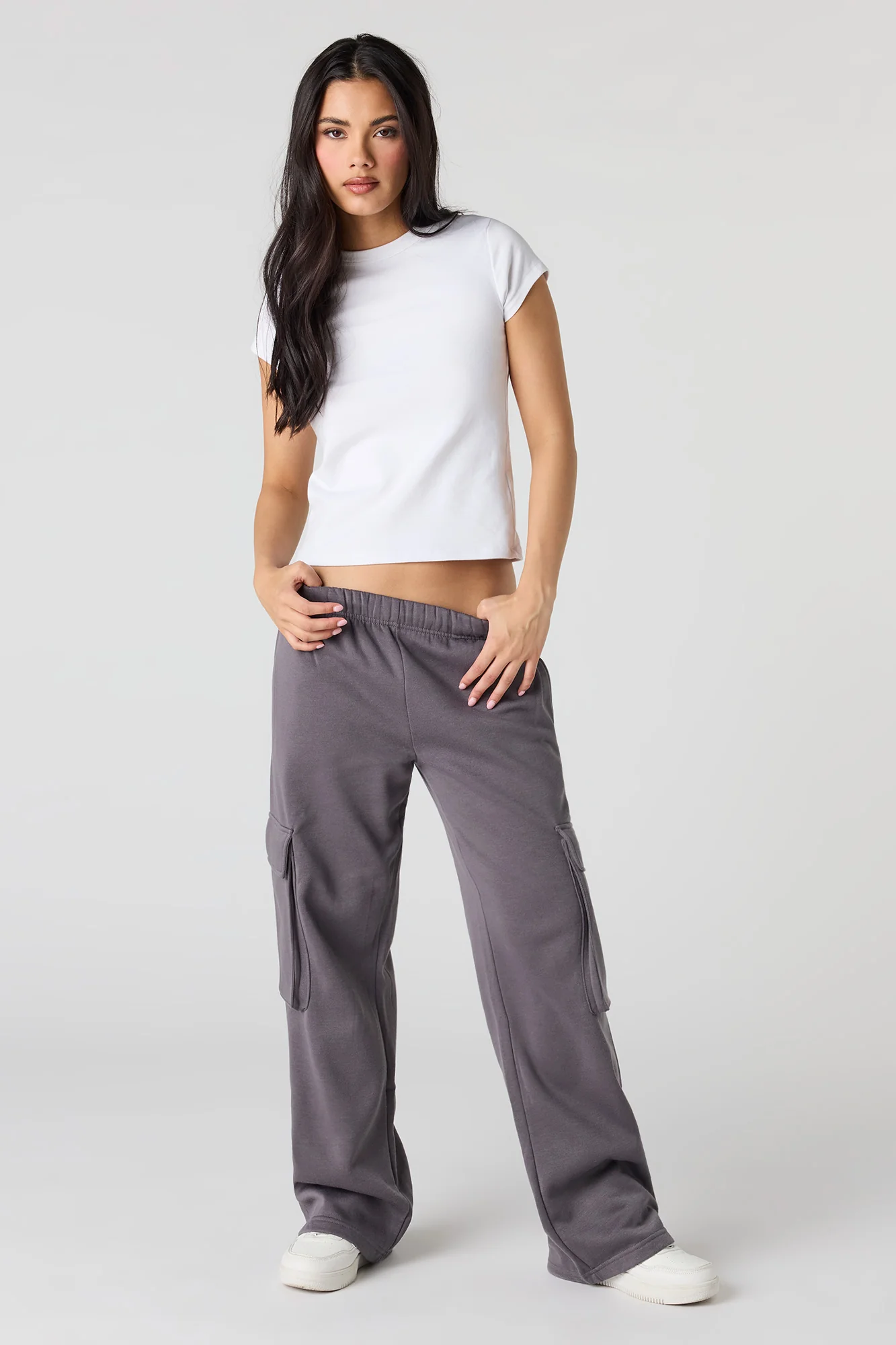 Fleece Wide Leg Cargo Sweatpant - Image 4