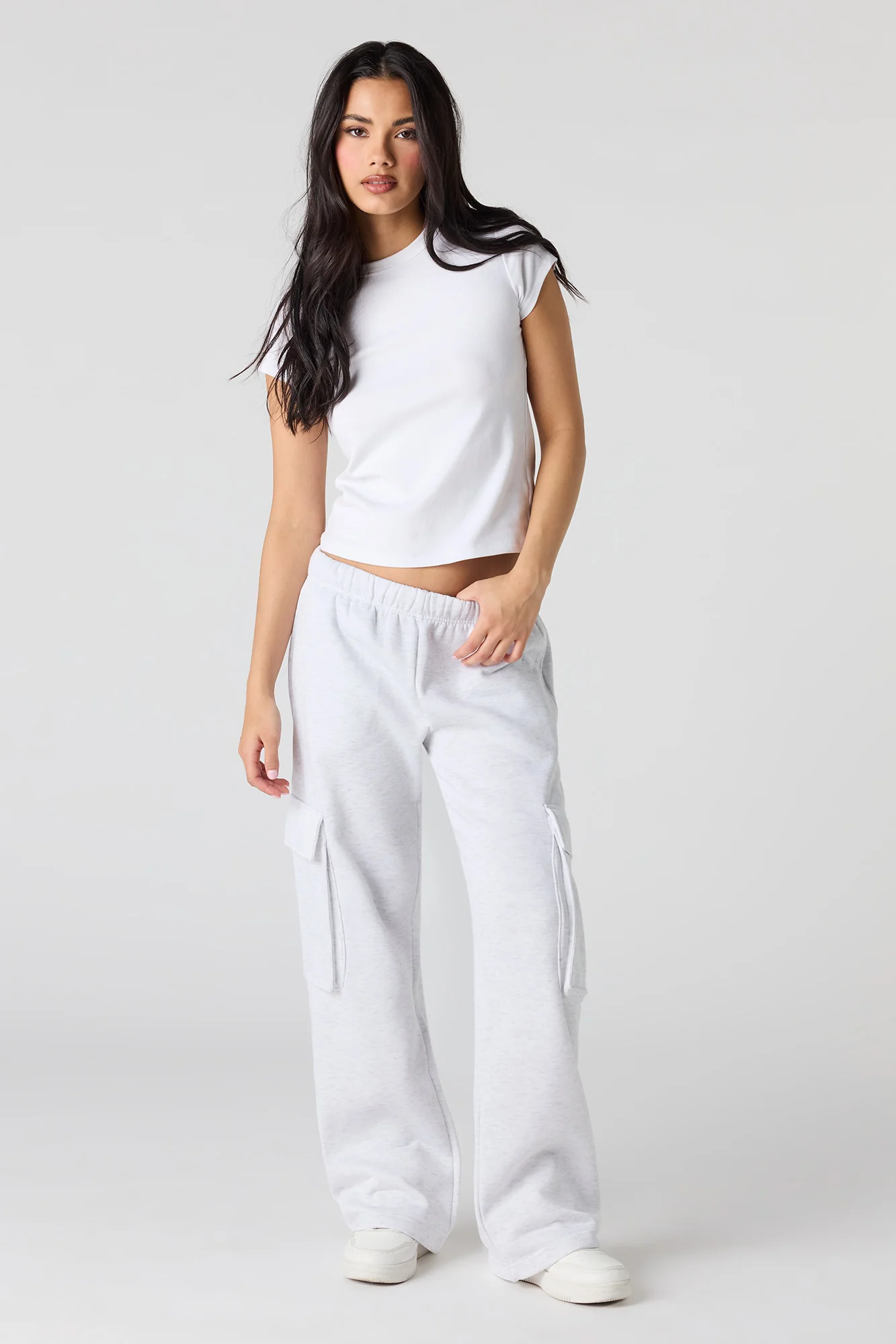 Fleece Wide Leg Cargo Sweatpant - Image 7