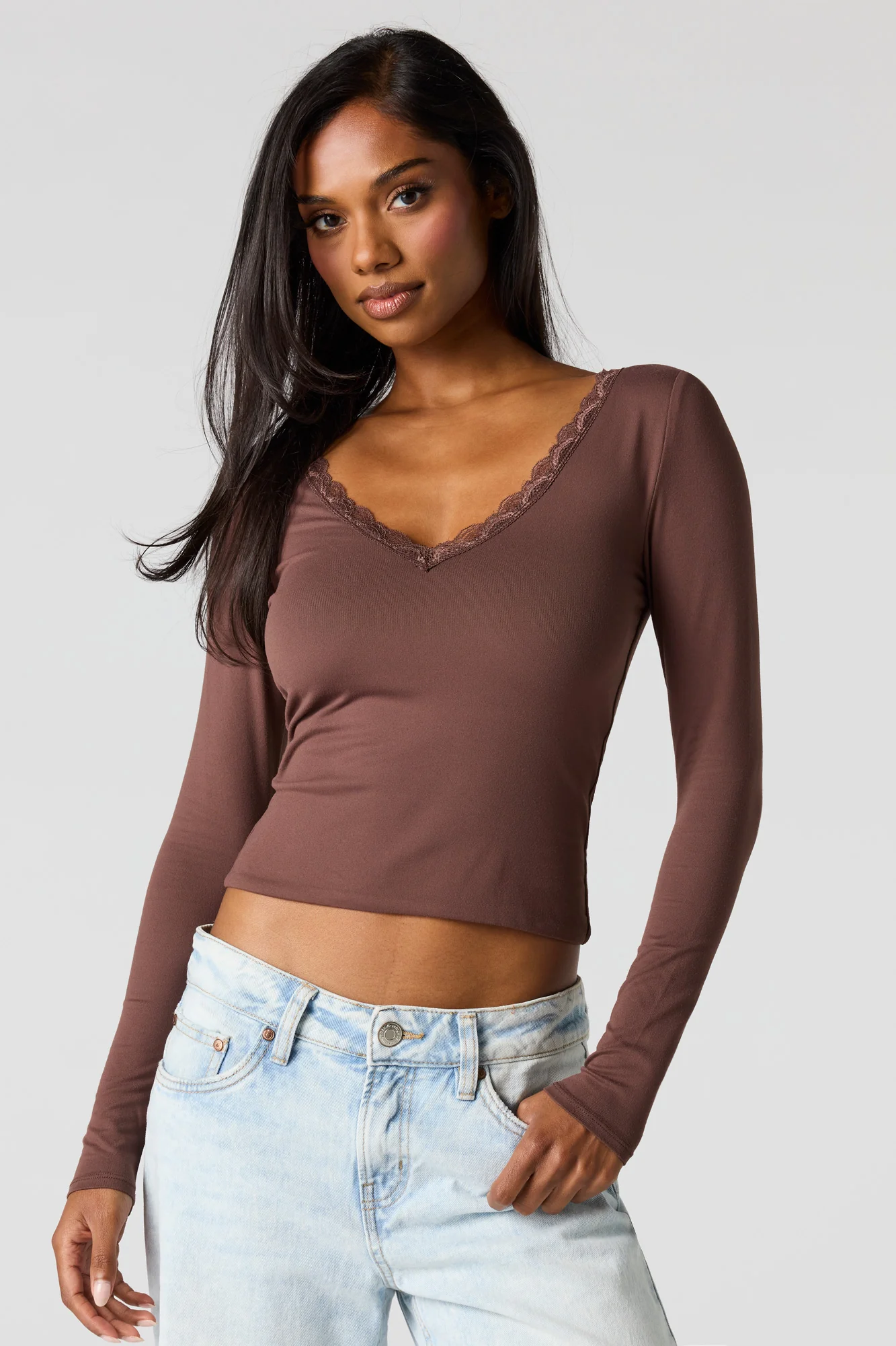 Contour Lace Classic Long Sleeve Top