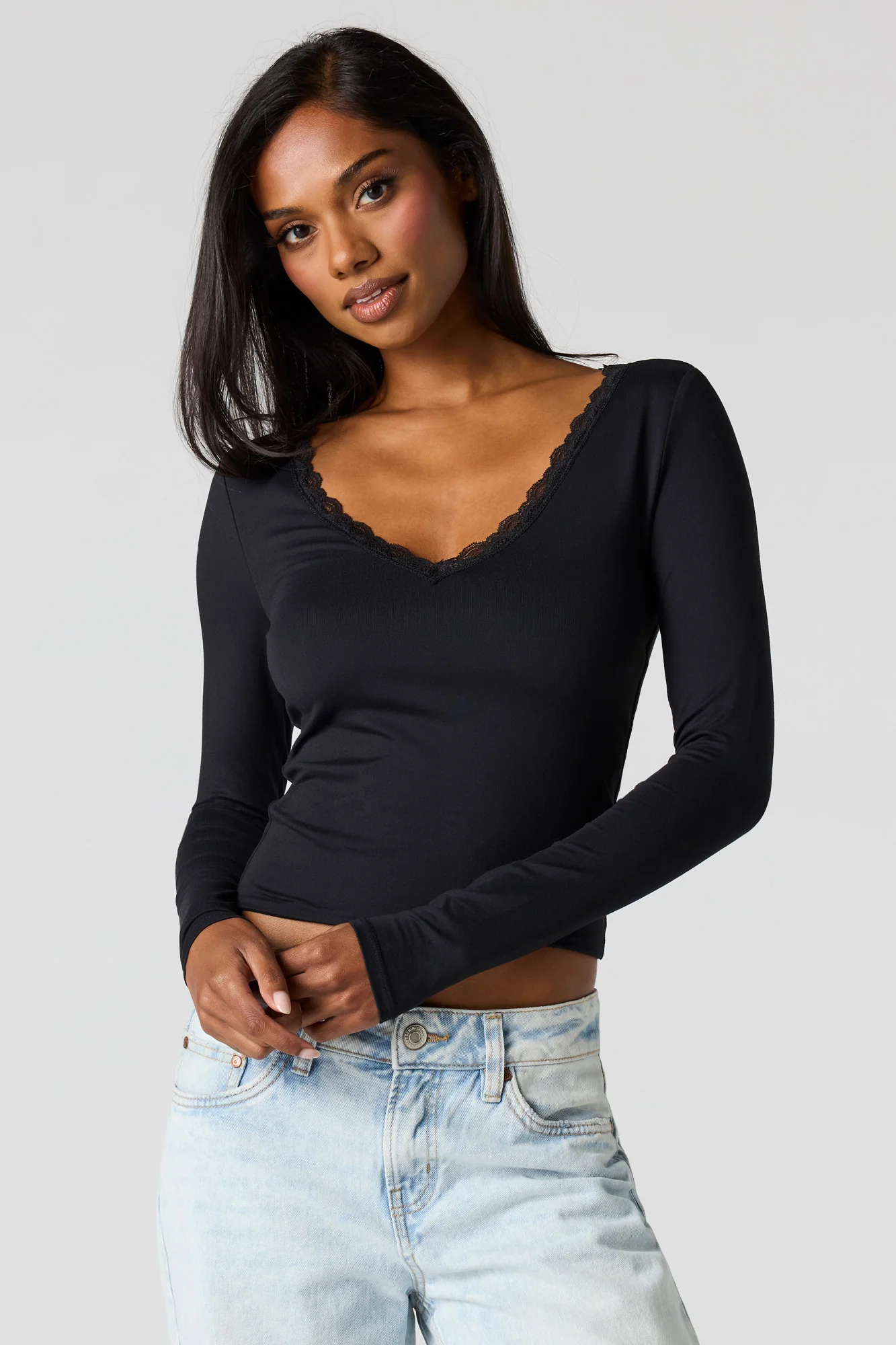 Contour Lace Classic Long Sleeve Top - Image 10