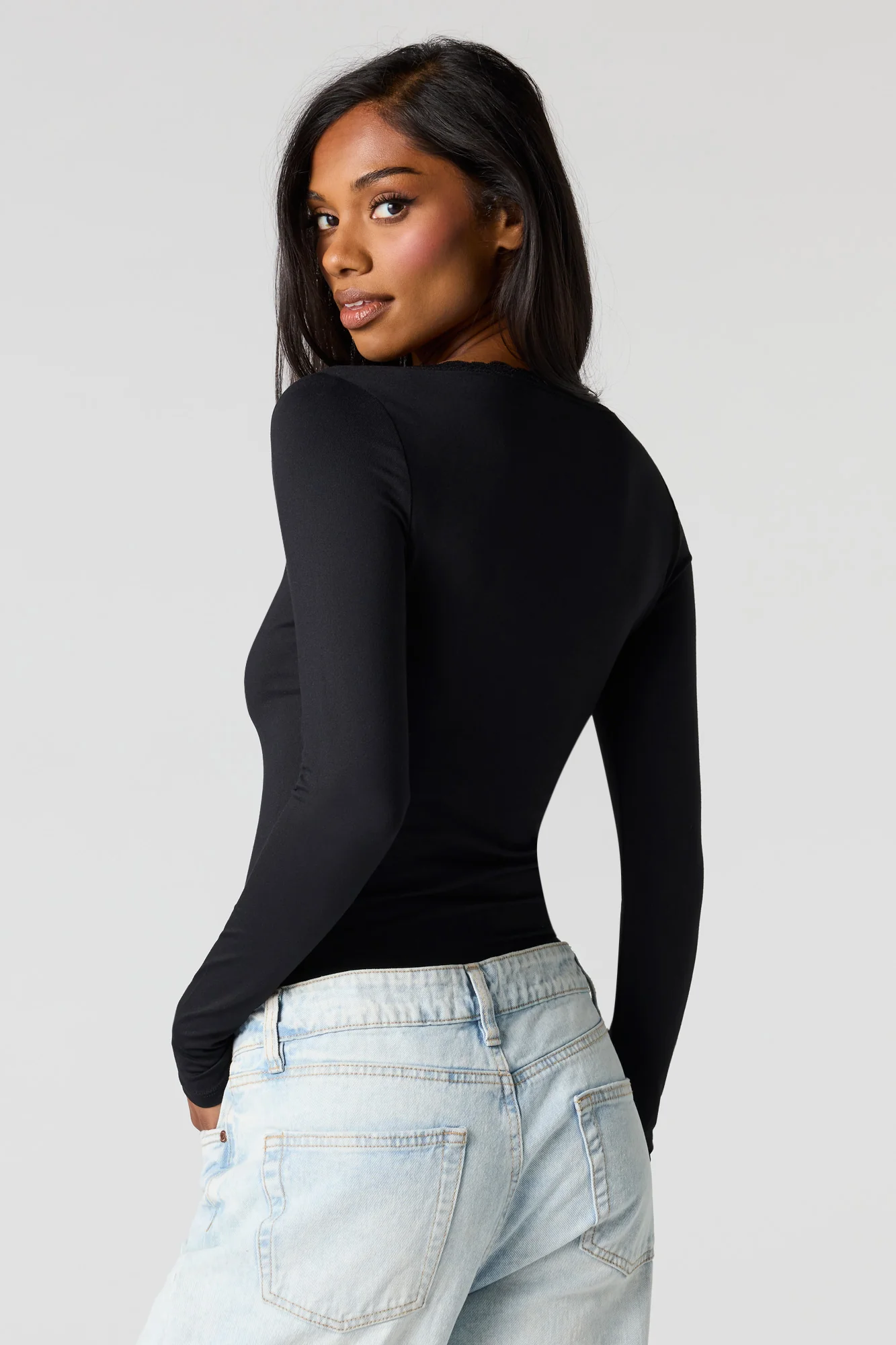 Contour Lace Classic Long Sleeve Top - Image 11