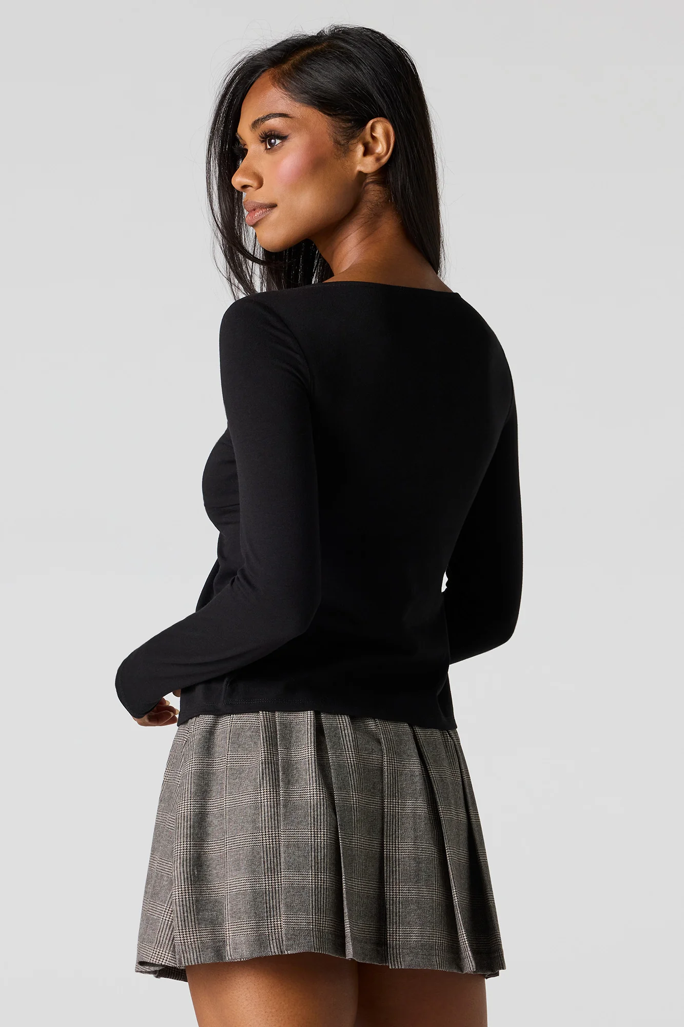 Contour Cinched Flyaway Long Sleeve Top - Image 5