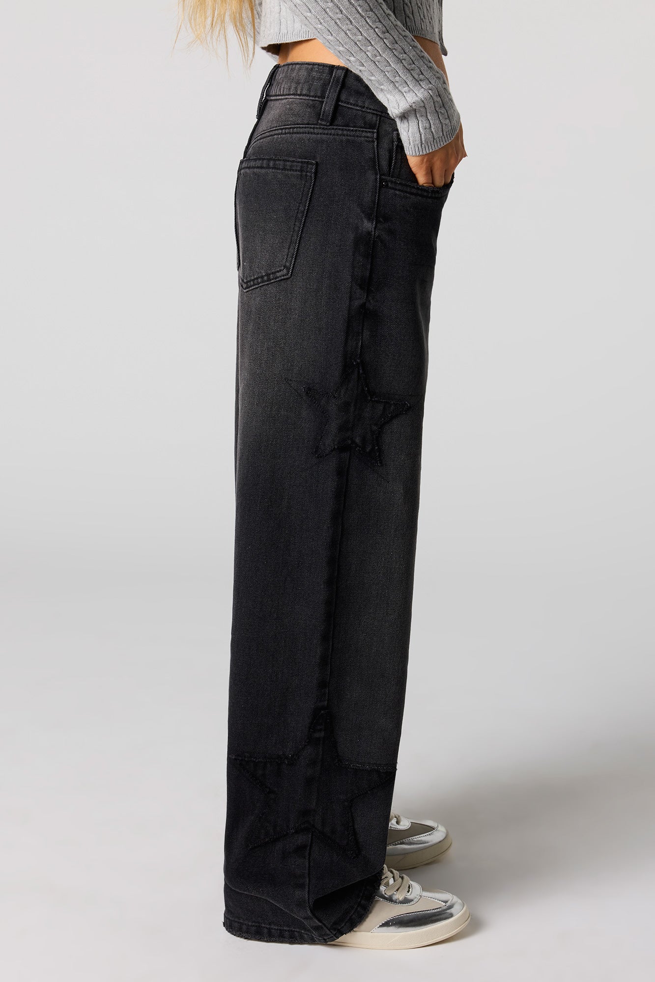 Embroidered Low Rise Baggy Jean - Image 5