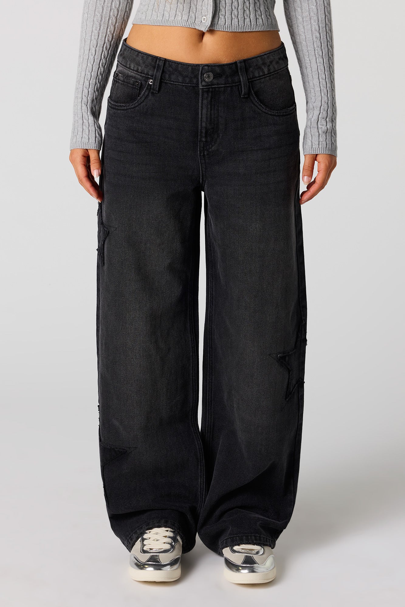 Embroidered Low Rise Baggy Jean - Image 7