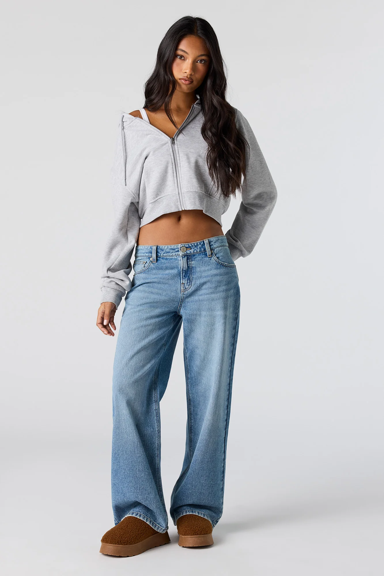 Embroidered Low Rise Baggy Jean - Image 2