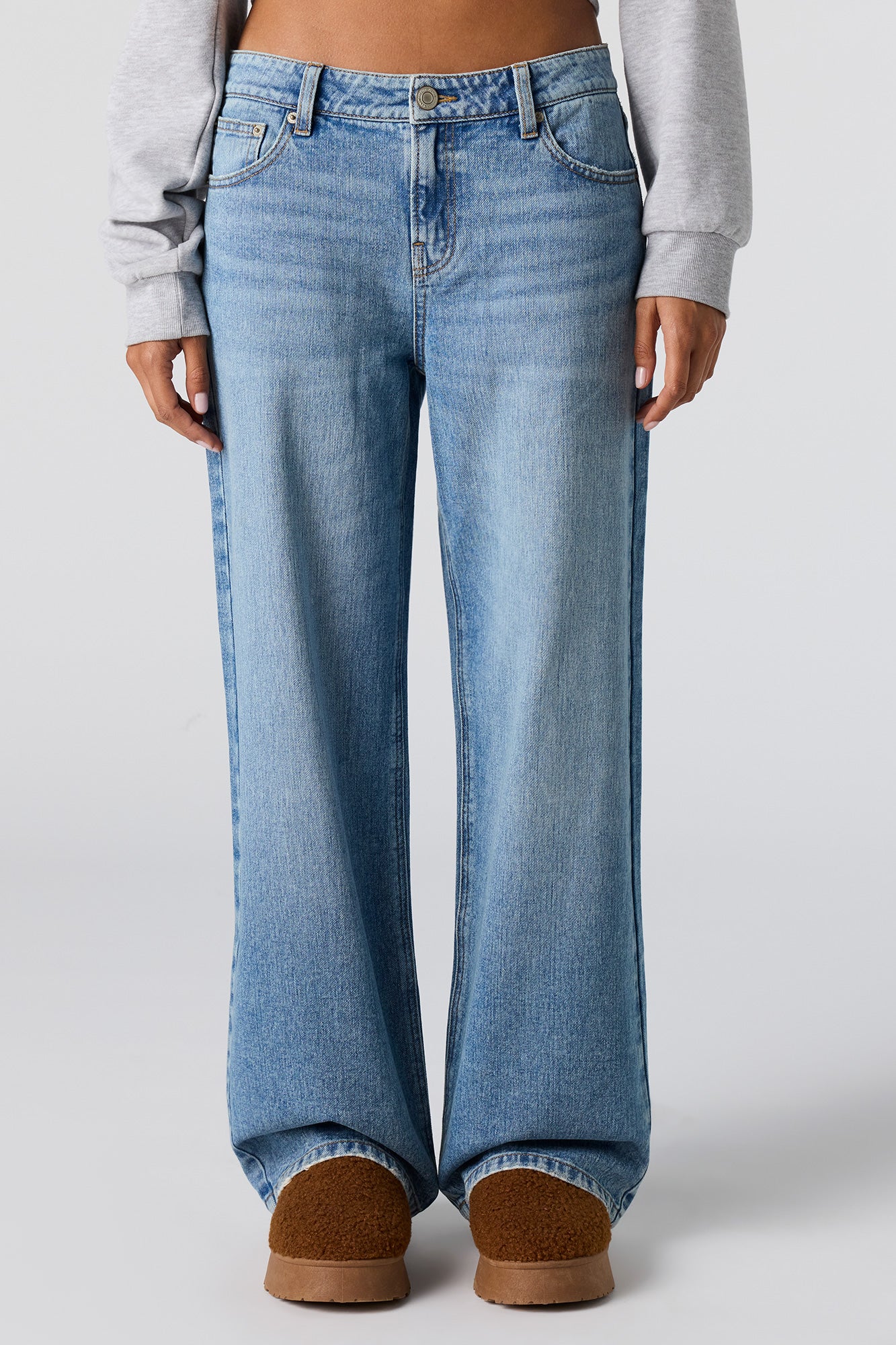 Embroidered Low Rise Baggy Jean - Image 3