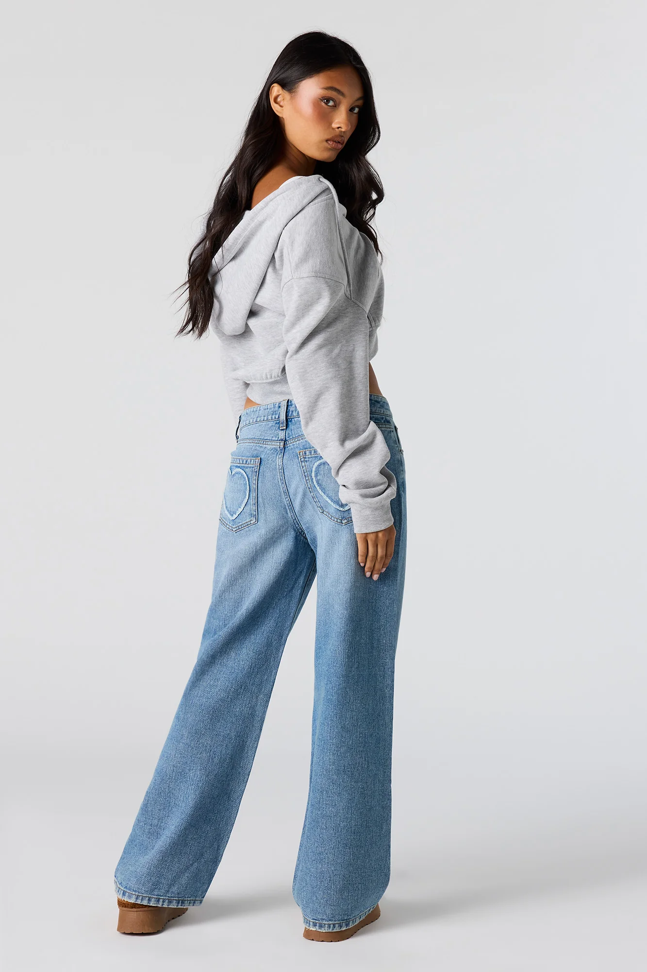 Embroidered Low Rise Baggy Jean - Image 4