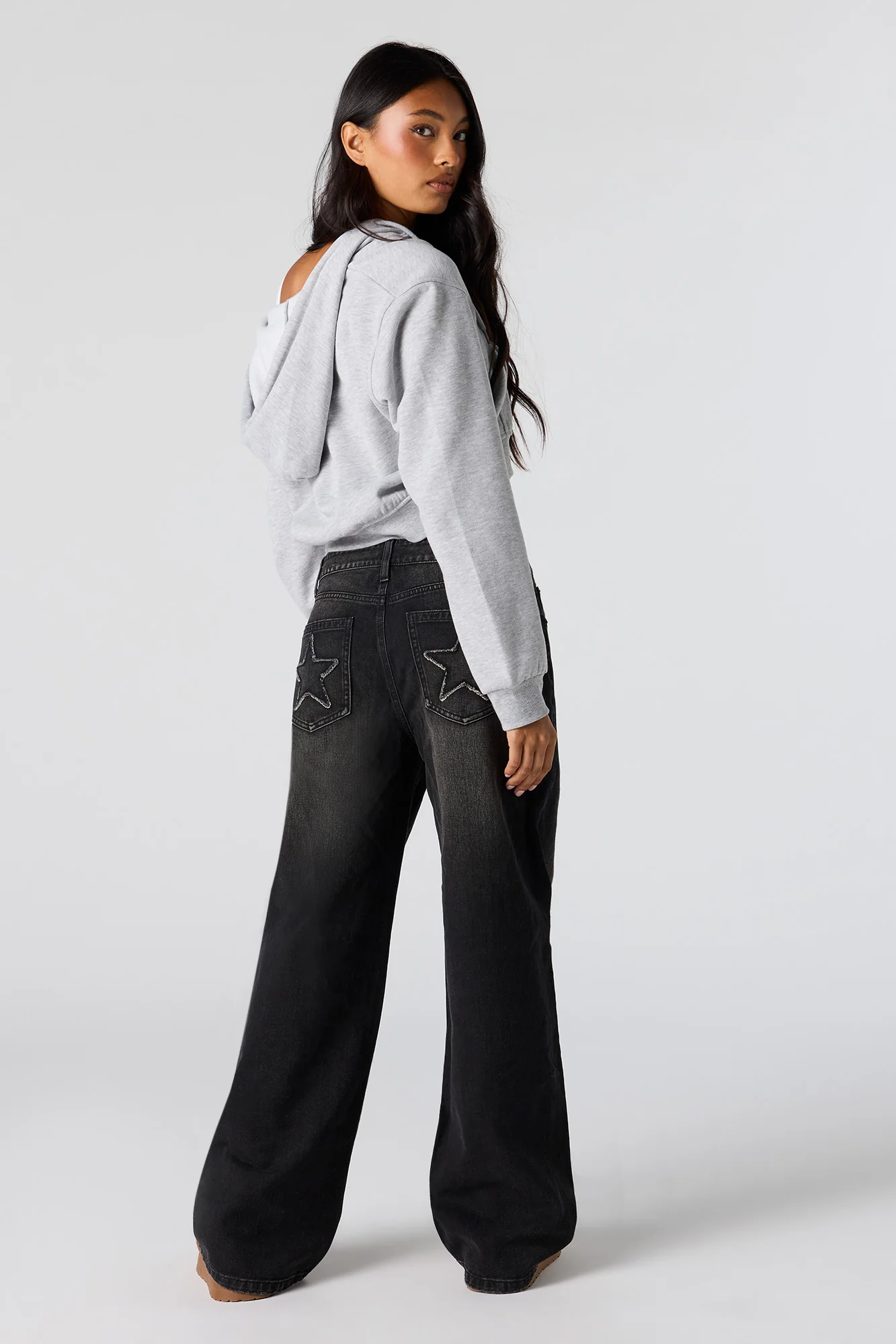 Embroidered Low Rise Baggy Jean - Image 8