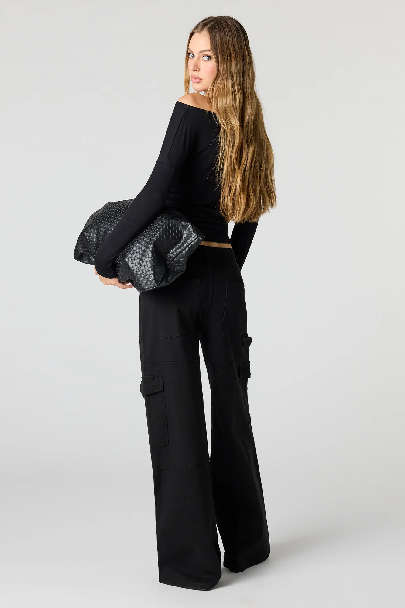 Low Rise Baggy Denim Cargo Pant - Image 10