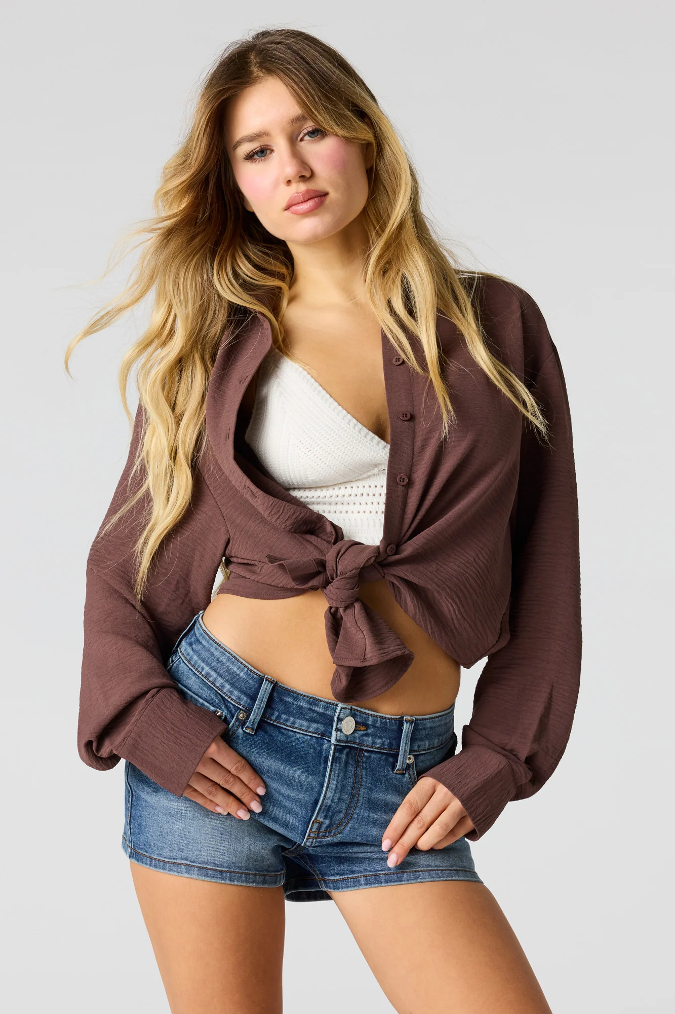 Stretch Push Up Mid Rise Dark Short