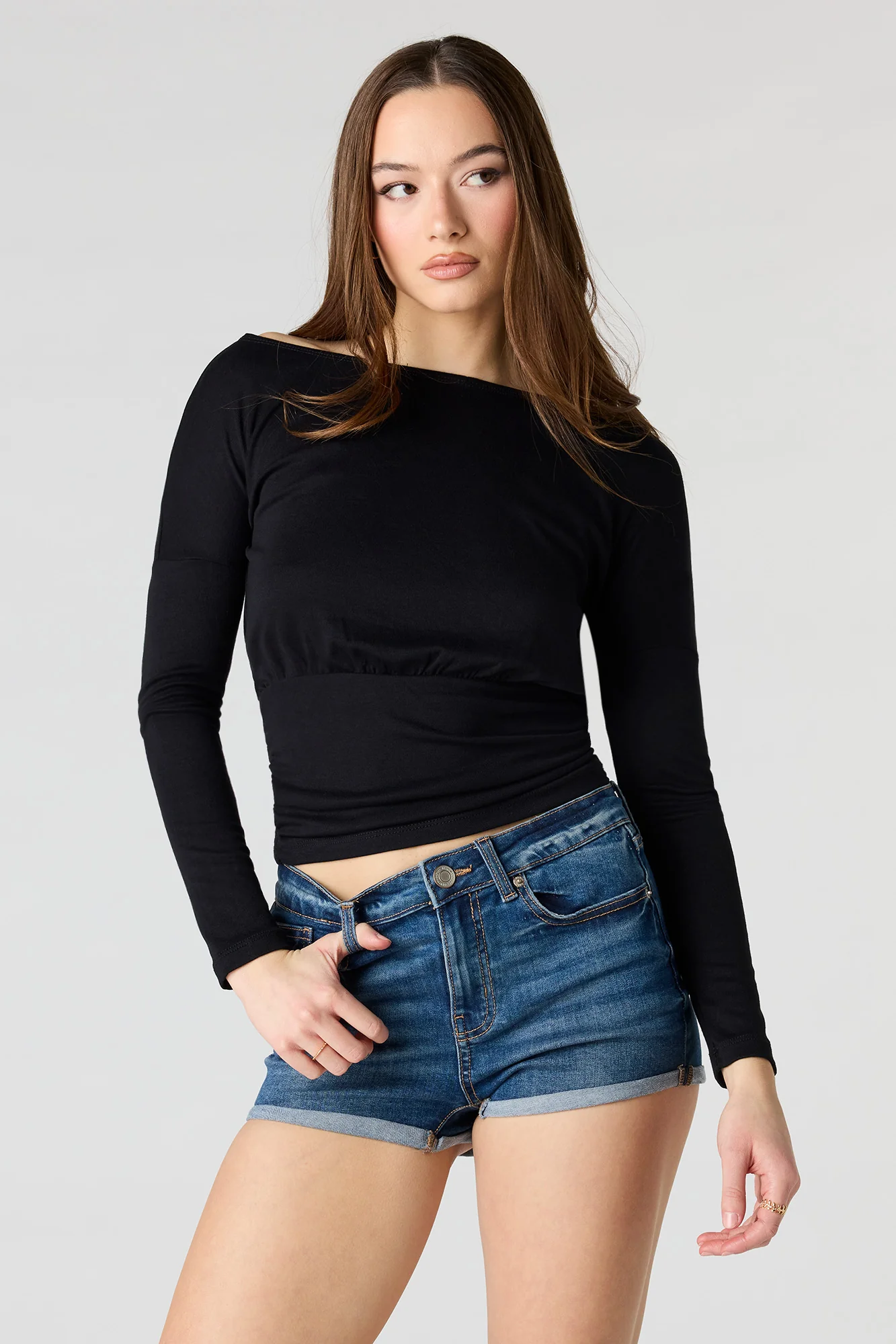 High Rise Denim Short - Image 5