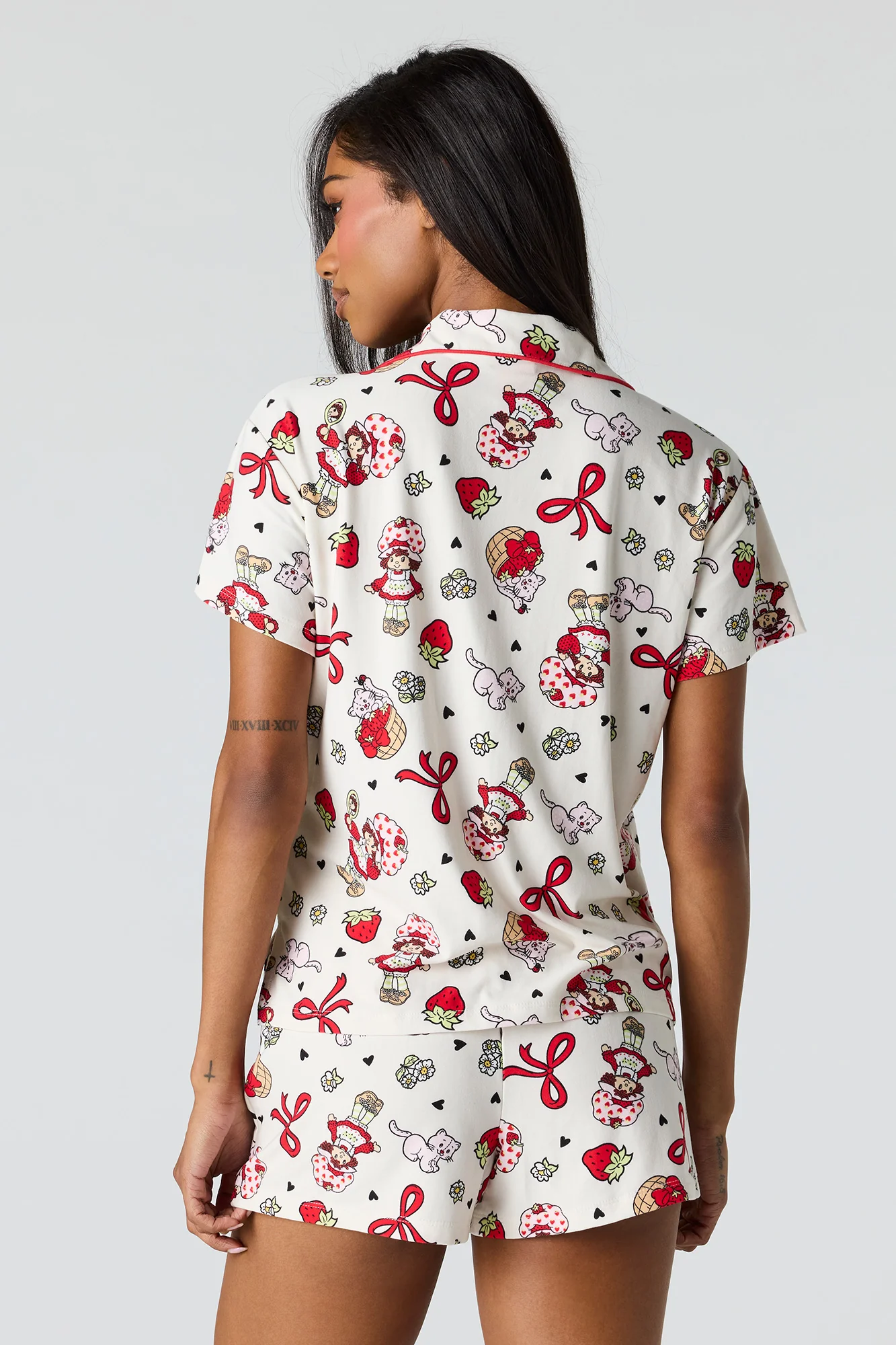 Strawberry Shortcake Button-Up Top & Short Pajama Set - Image 5