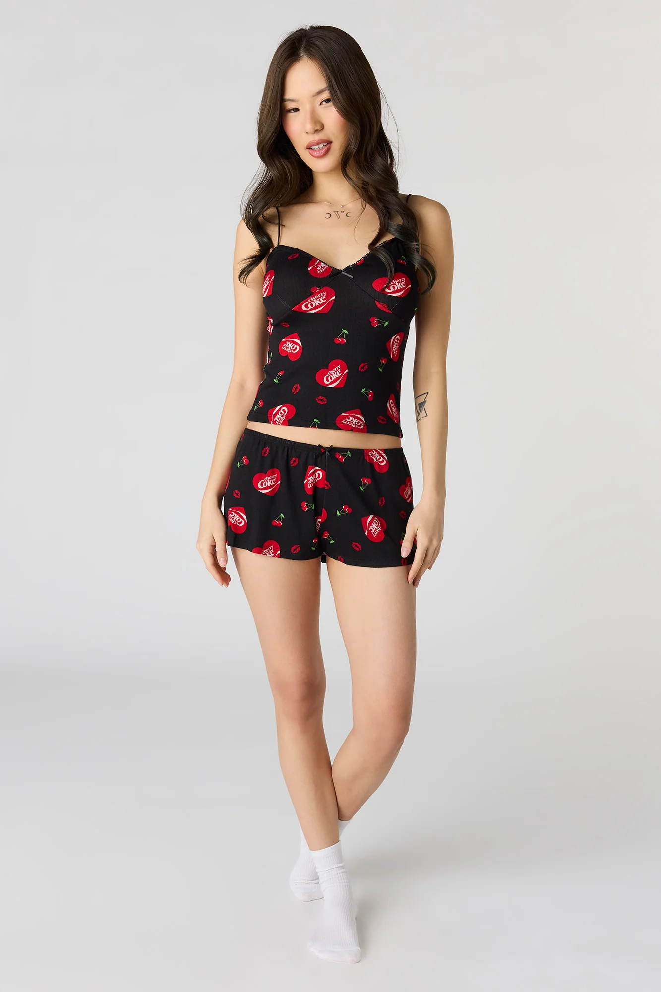 Cherry Coke Print Tank & Short Pajama Set - Image 3
