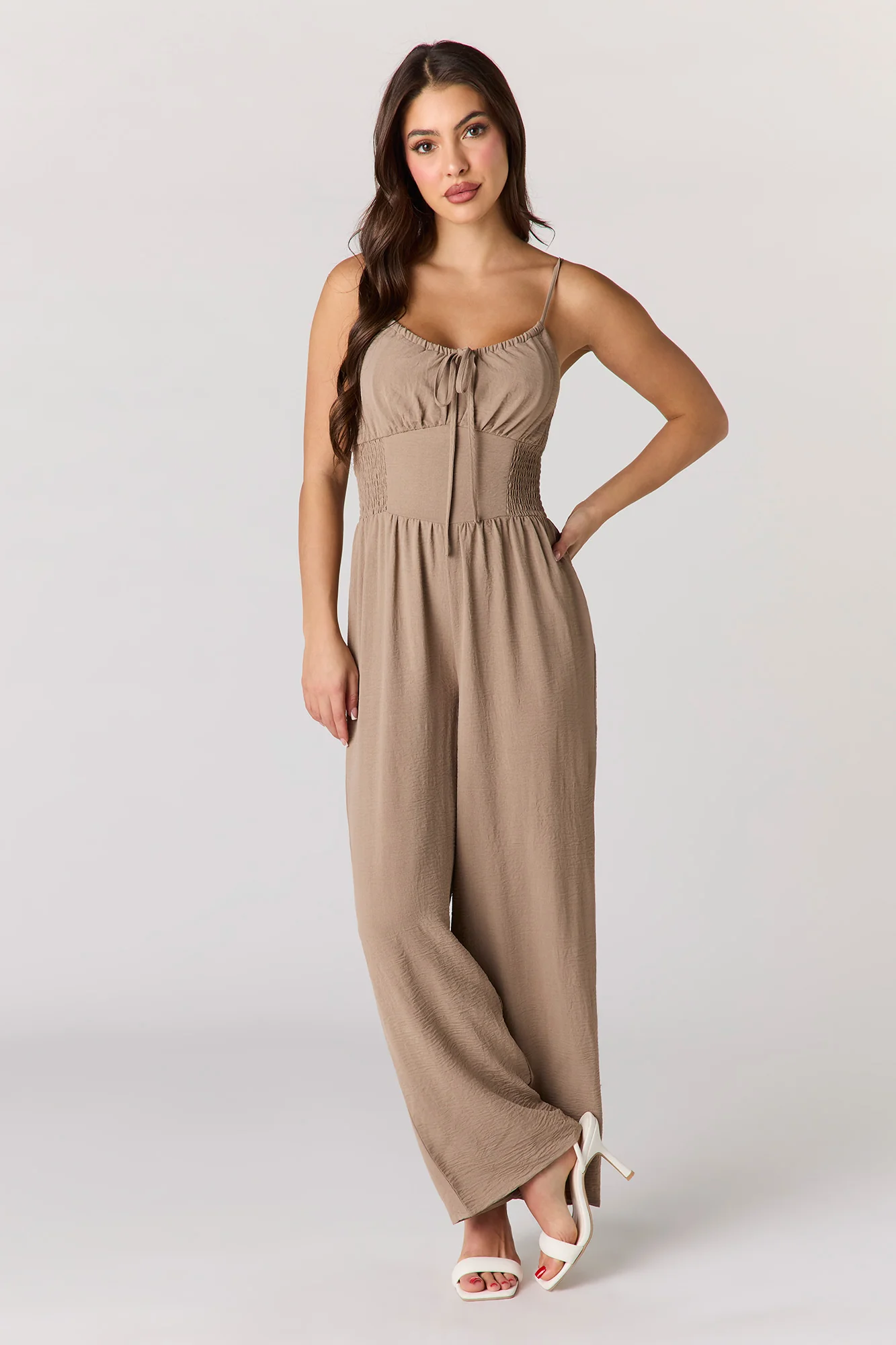 Smocked Waist Jumpsuit