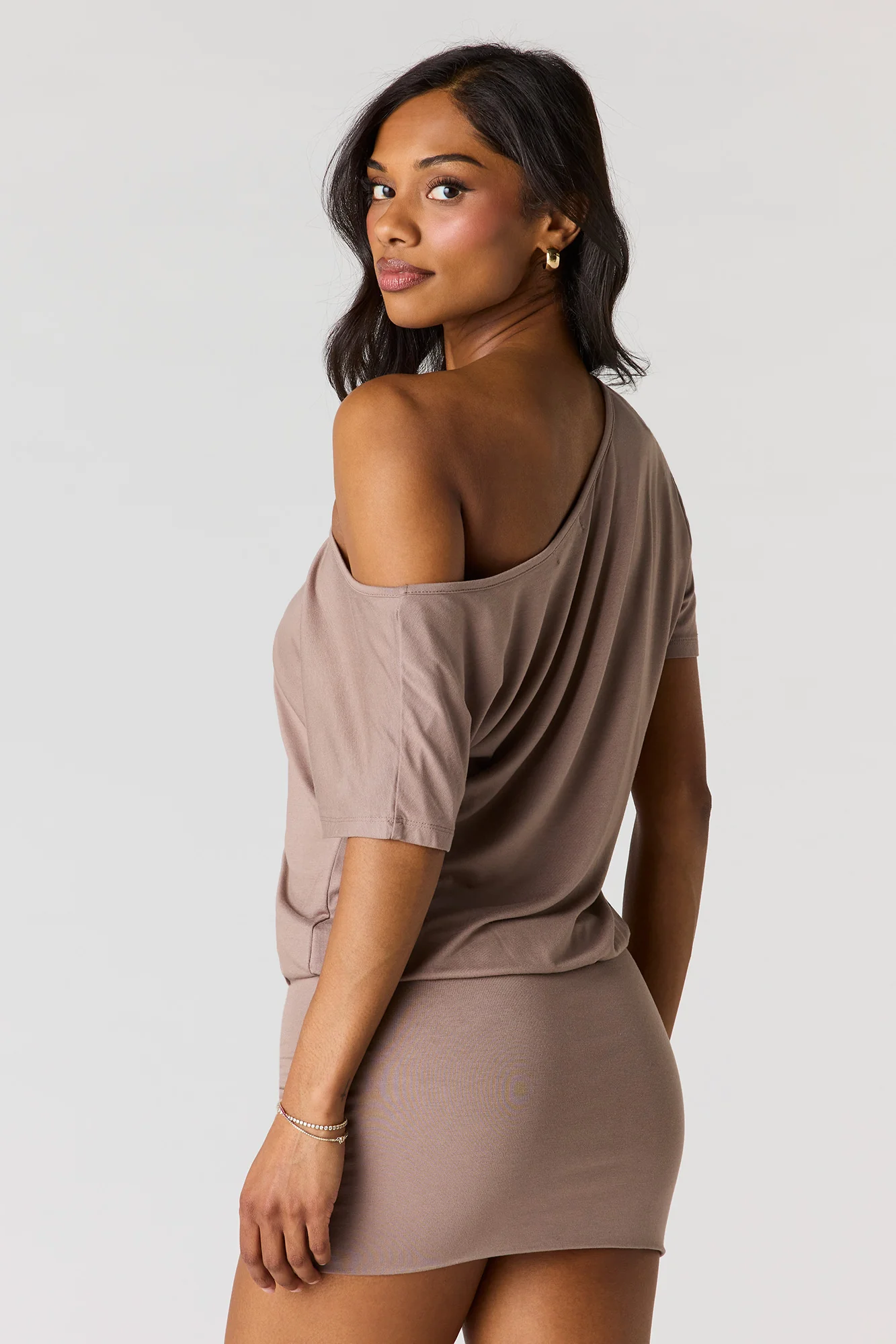 Dolman Short Sleeve Mini Dress - Image 9