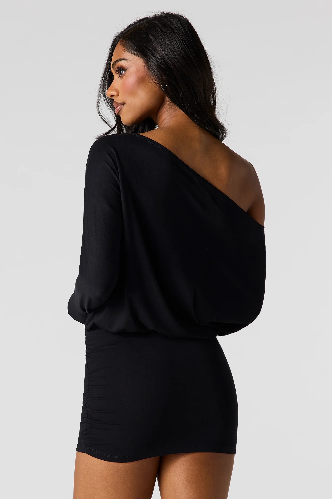 Dolman Long Sleeve Mini Dress - Image 6