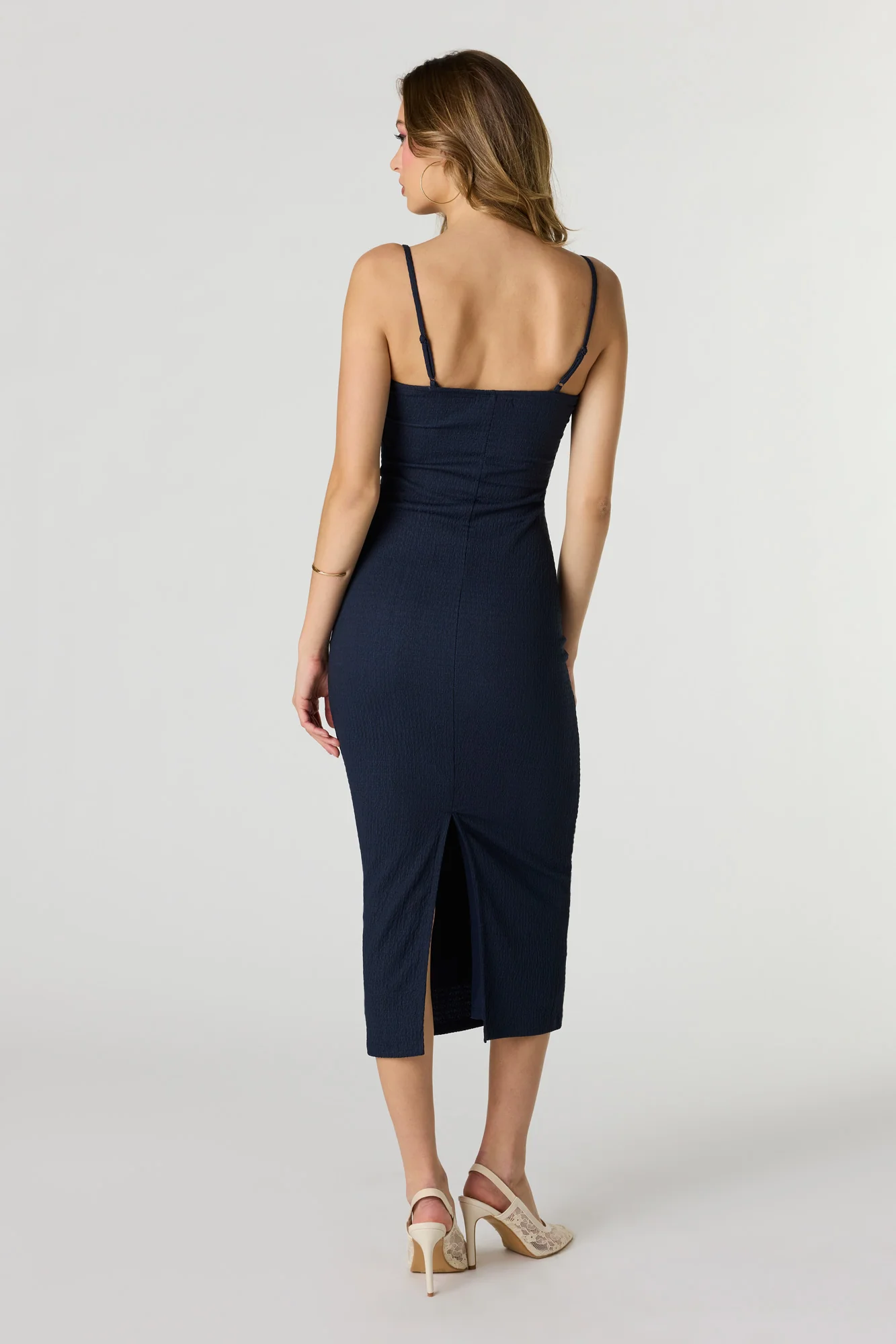 Textured Knit Midi Dress - Image 3