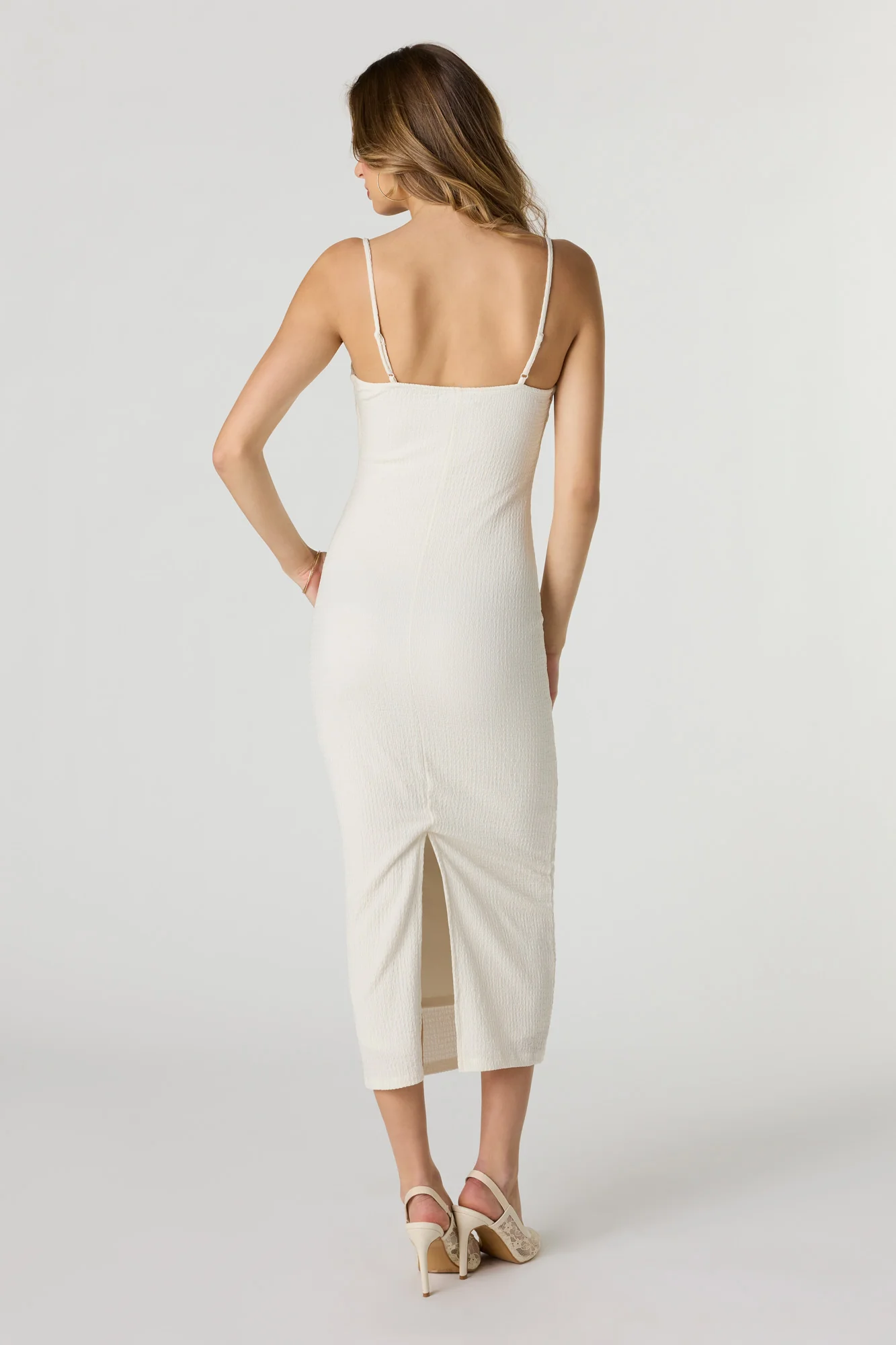 Textured Knit Midi Dress - Image 6