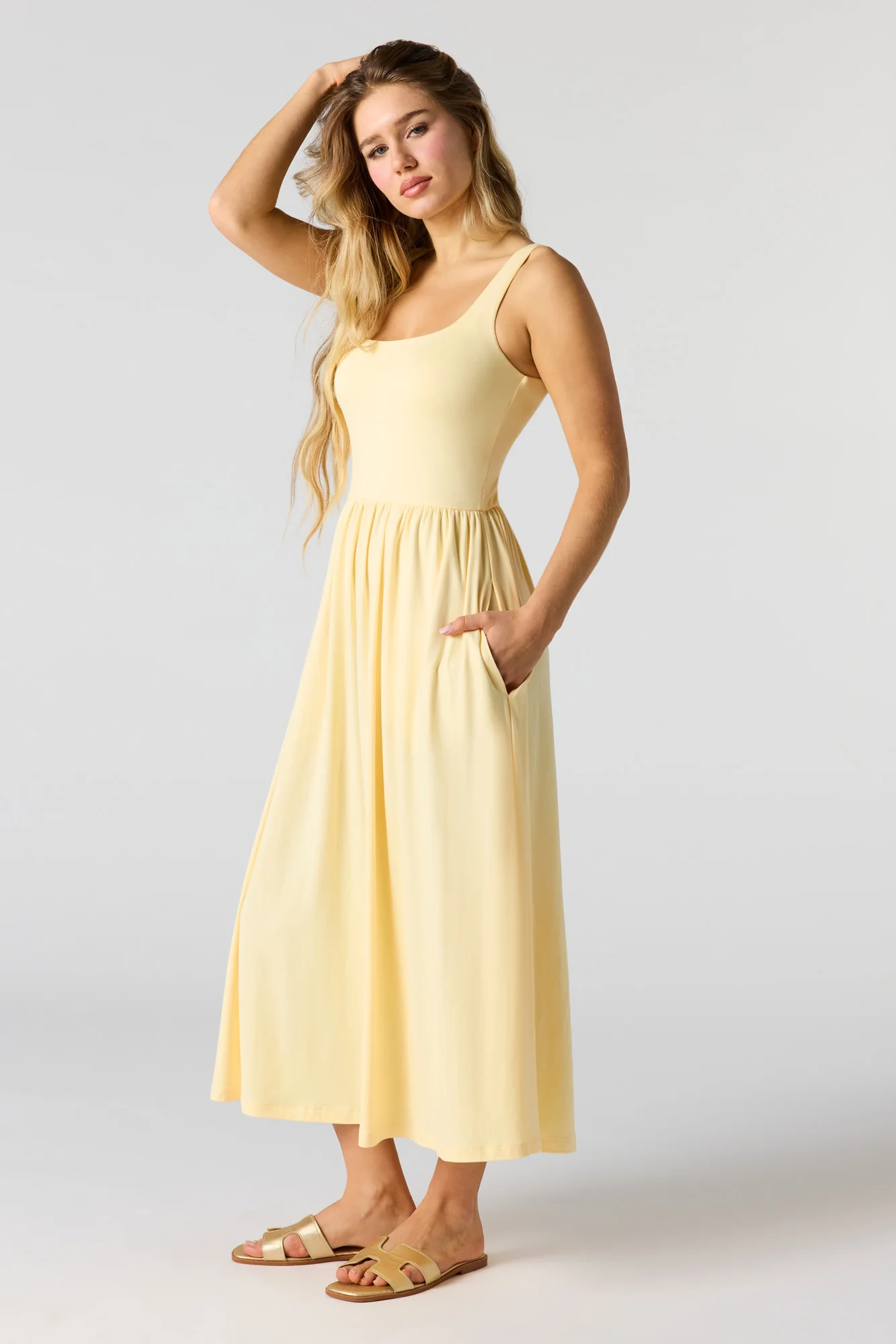 Tank Midi Dress with Pockets - Image 8