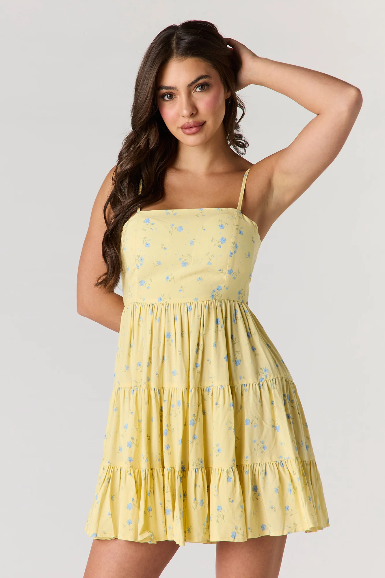Braless Tie Back Tiered Mini Dress - Image 7