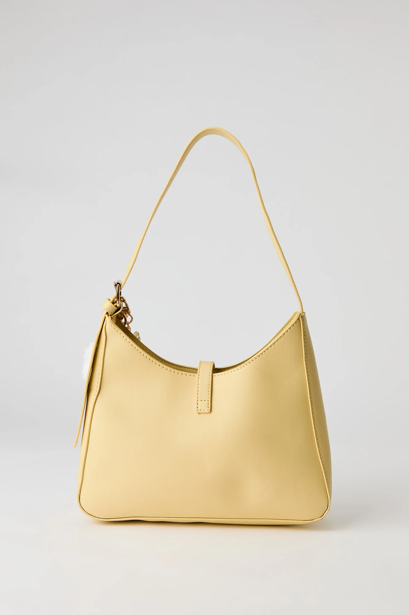 Large Crescent Shoulder Bag with Keychain - Image 4