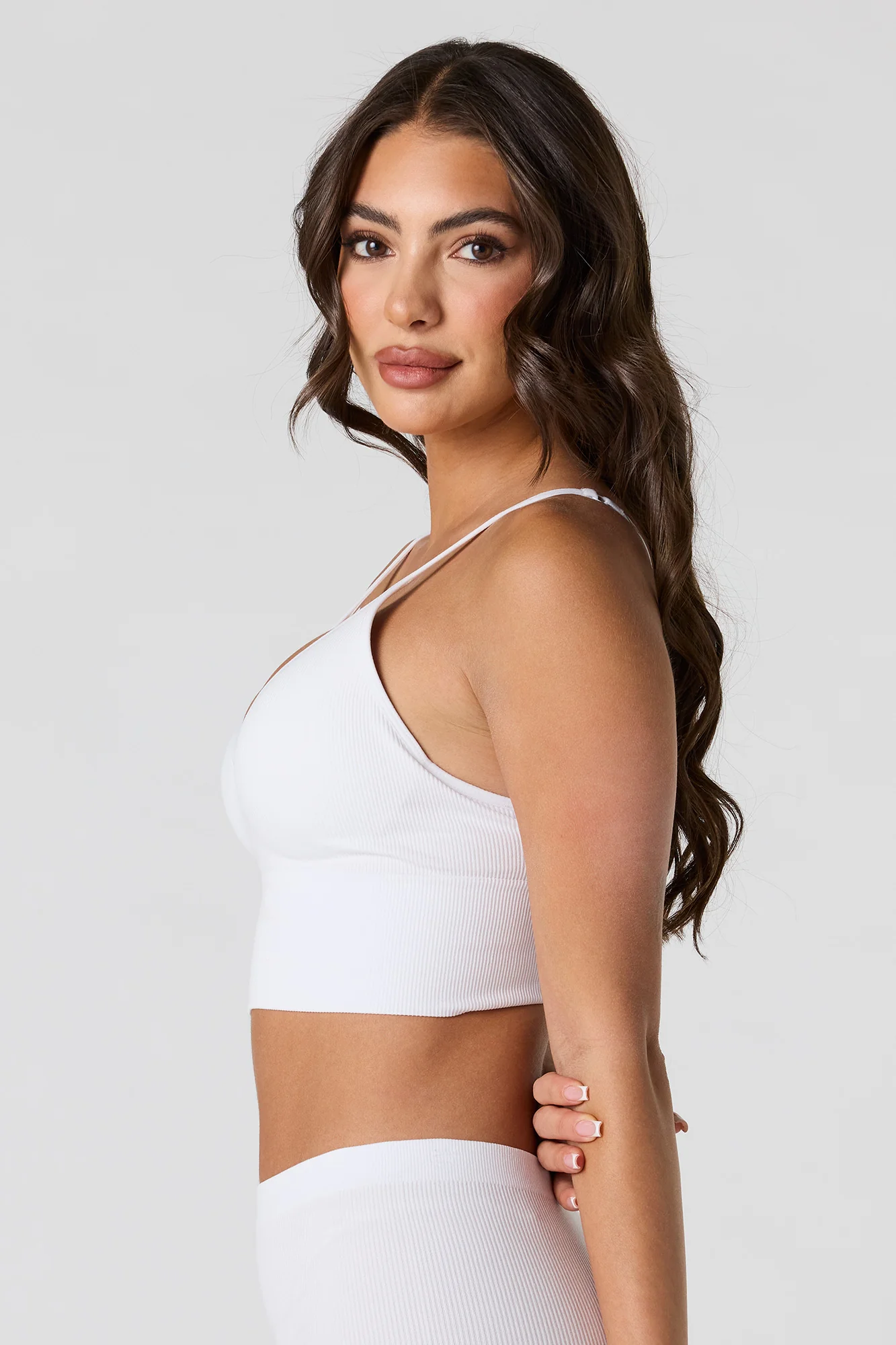 Seamless Ribbed Padded Bra - Image 12