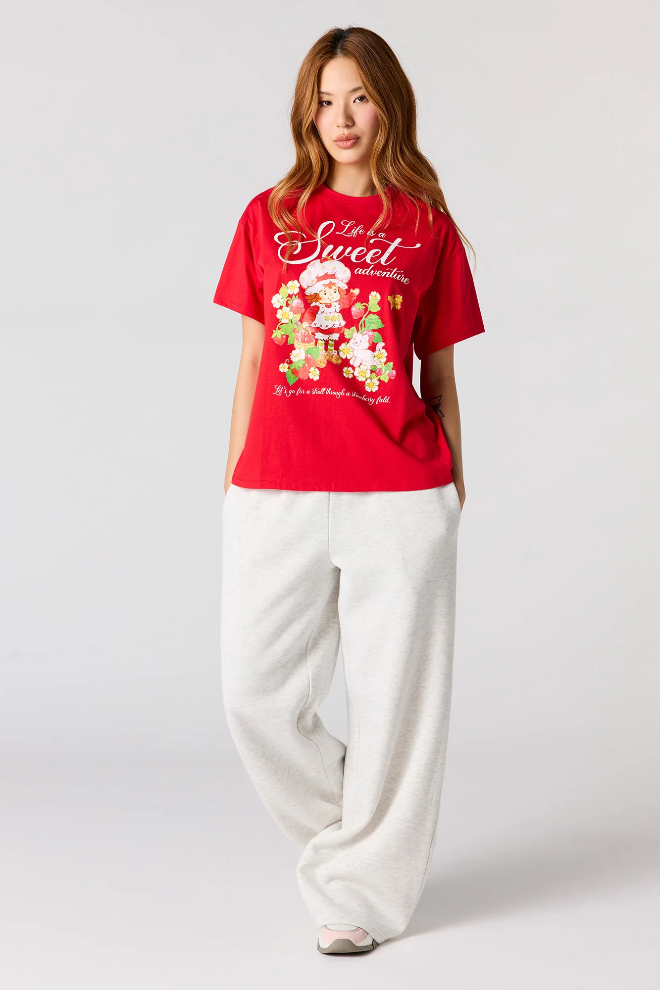 Strawberry Shortcake Graphic Boyfriend T-Shirt - Image 9