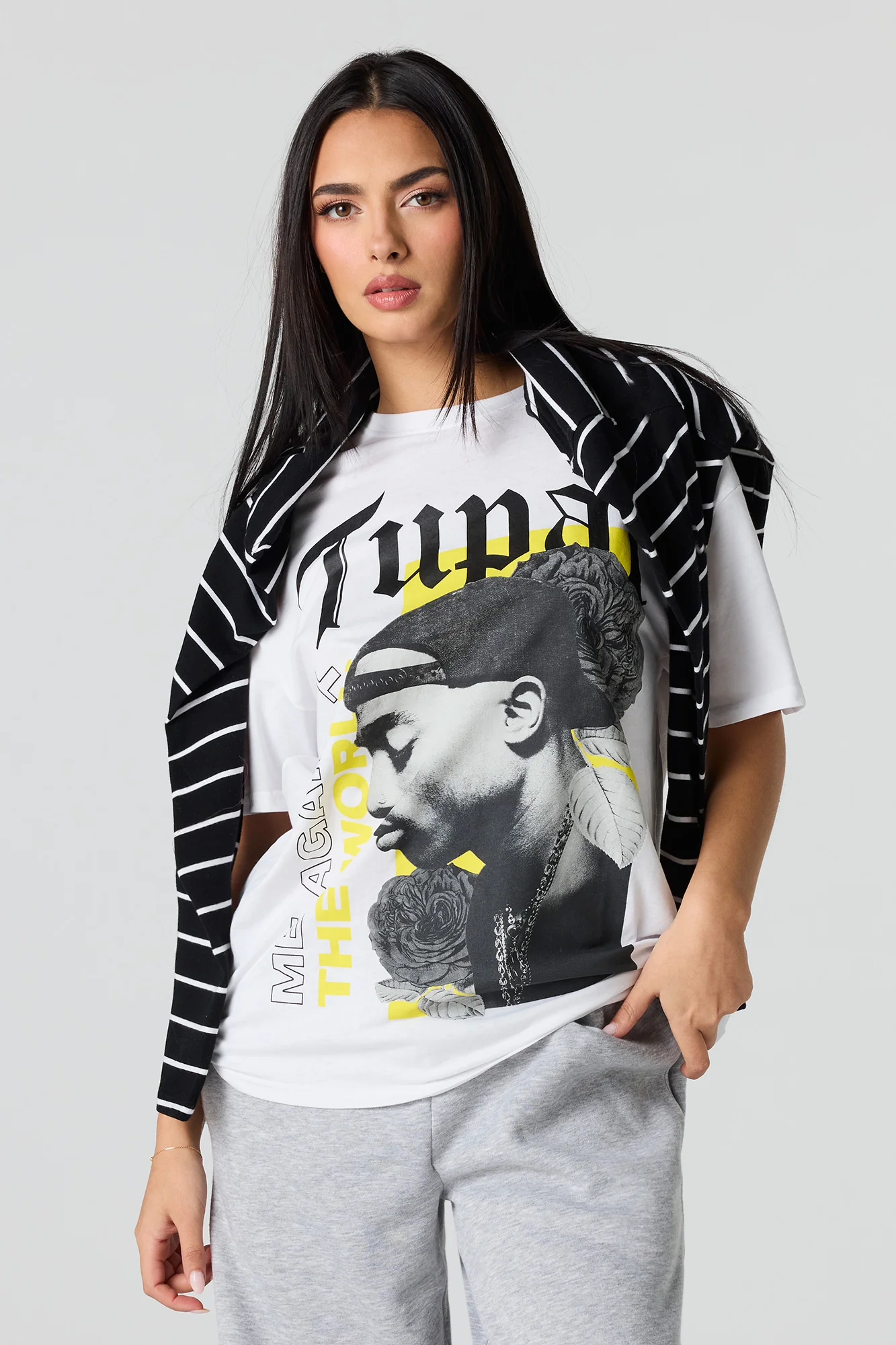 Tupac Graphic Boyfriend T-Shirt - Image 11