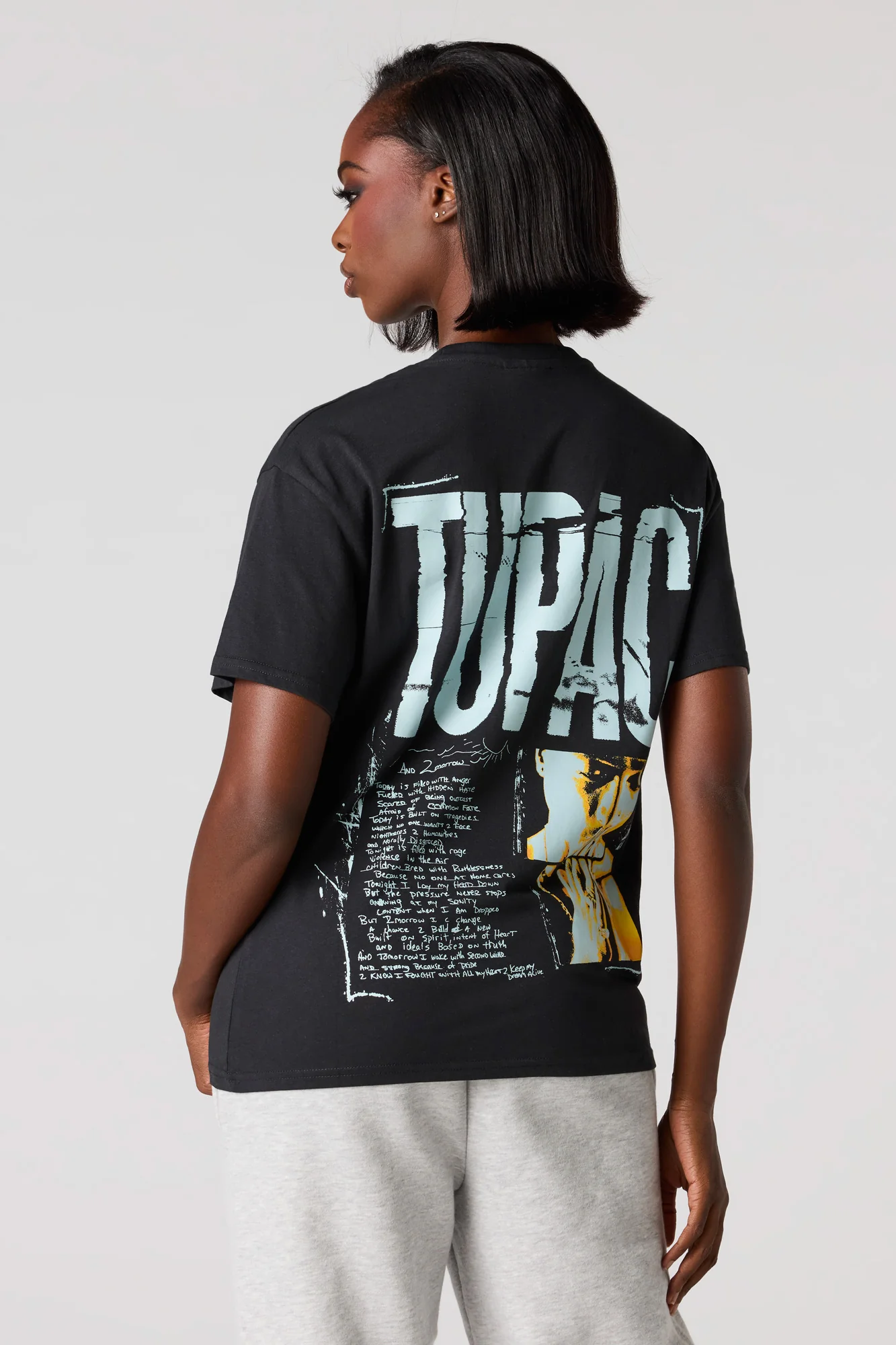 Tupac Graphic Boyfriend T-Shirt - Image 4