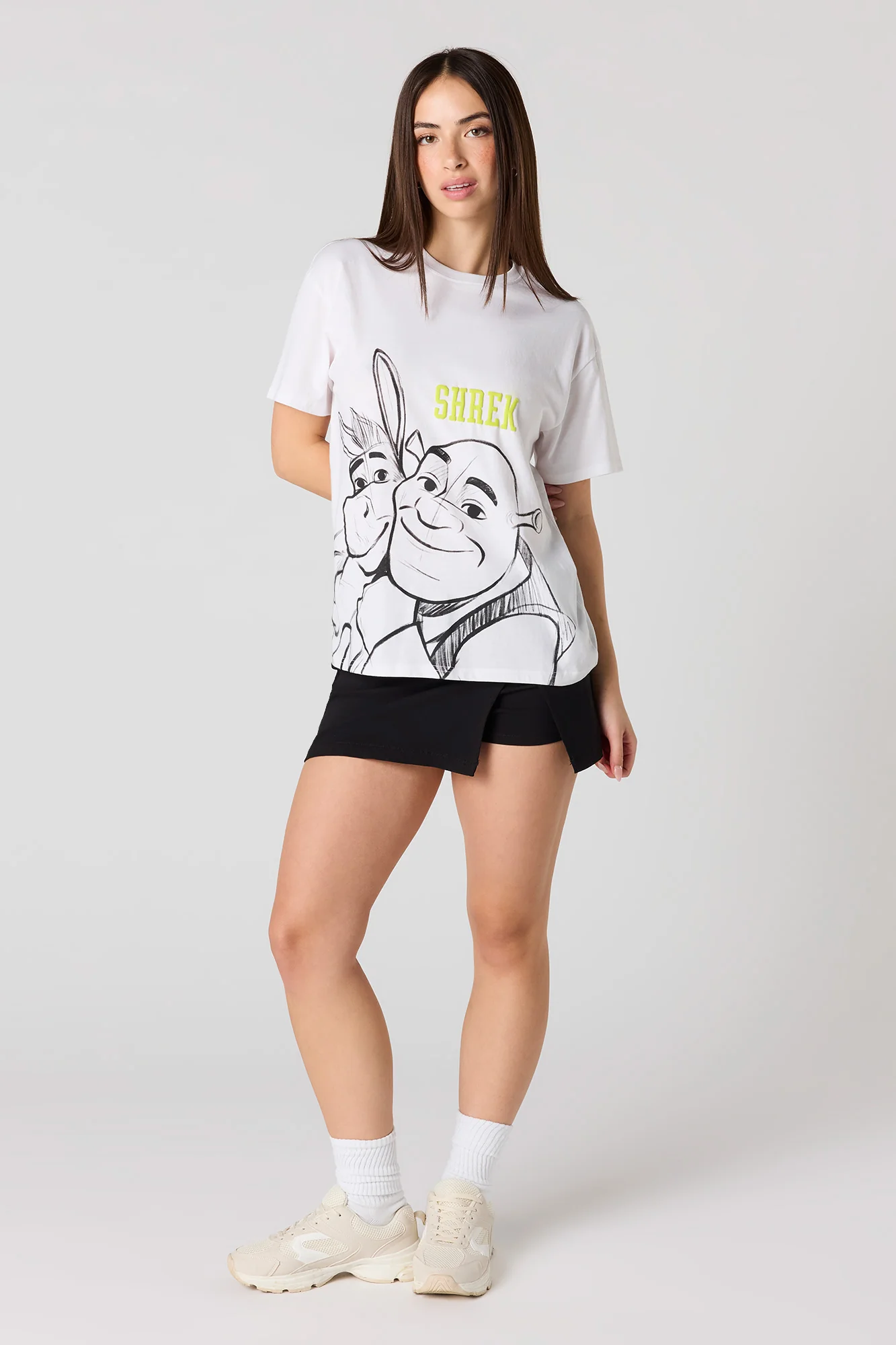 Shrek Puff Print Boyfriend T-Shirt - Image 3