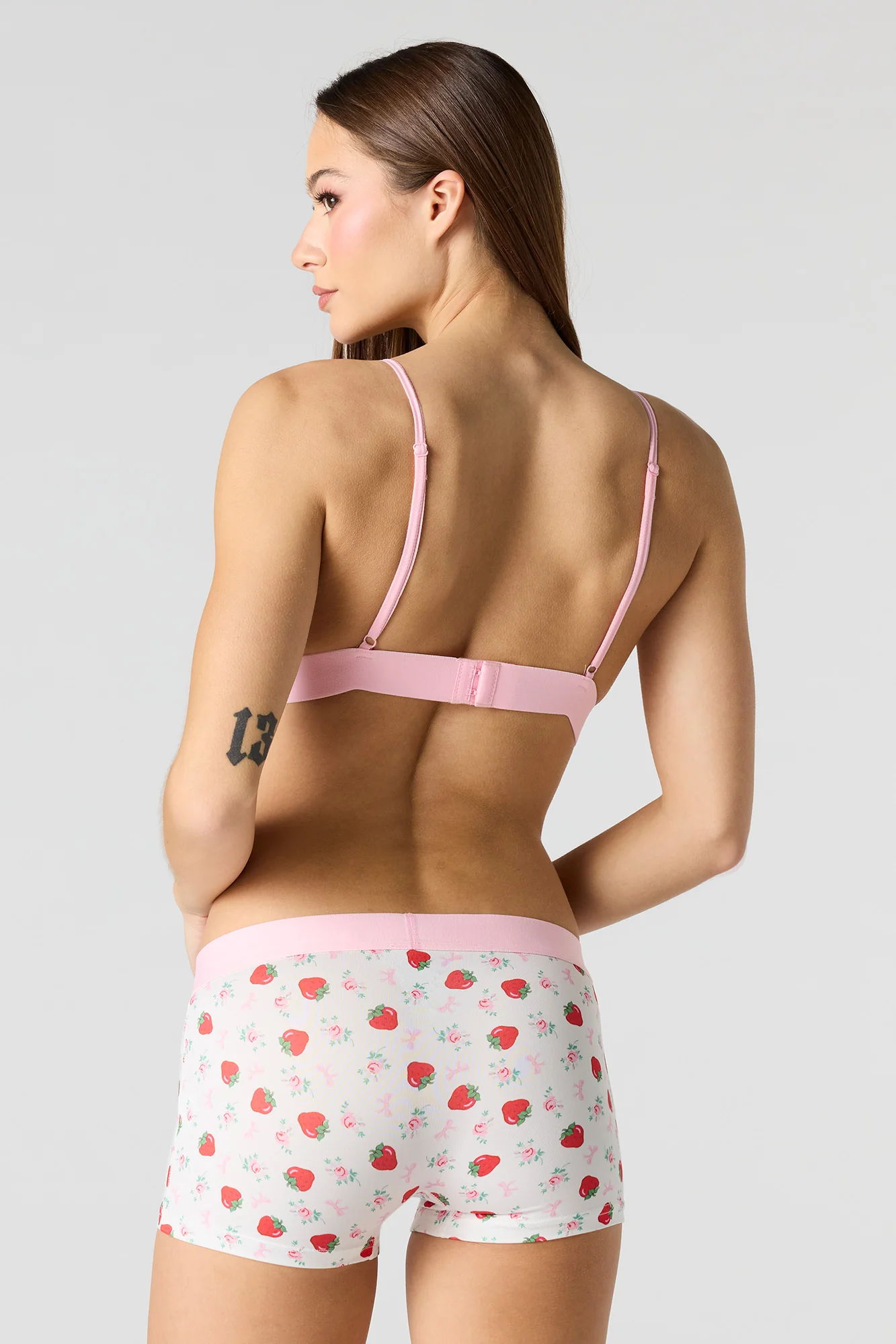 Strawberry Shortcake Triangle Bralette & Boy Short 2 Piece Set - Image 6