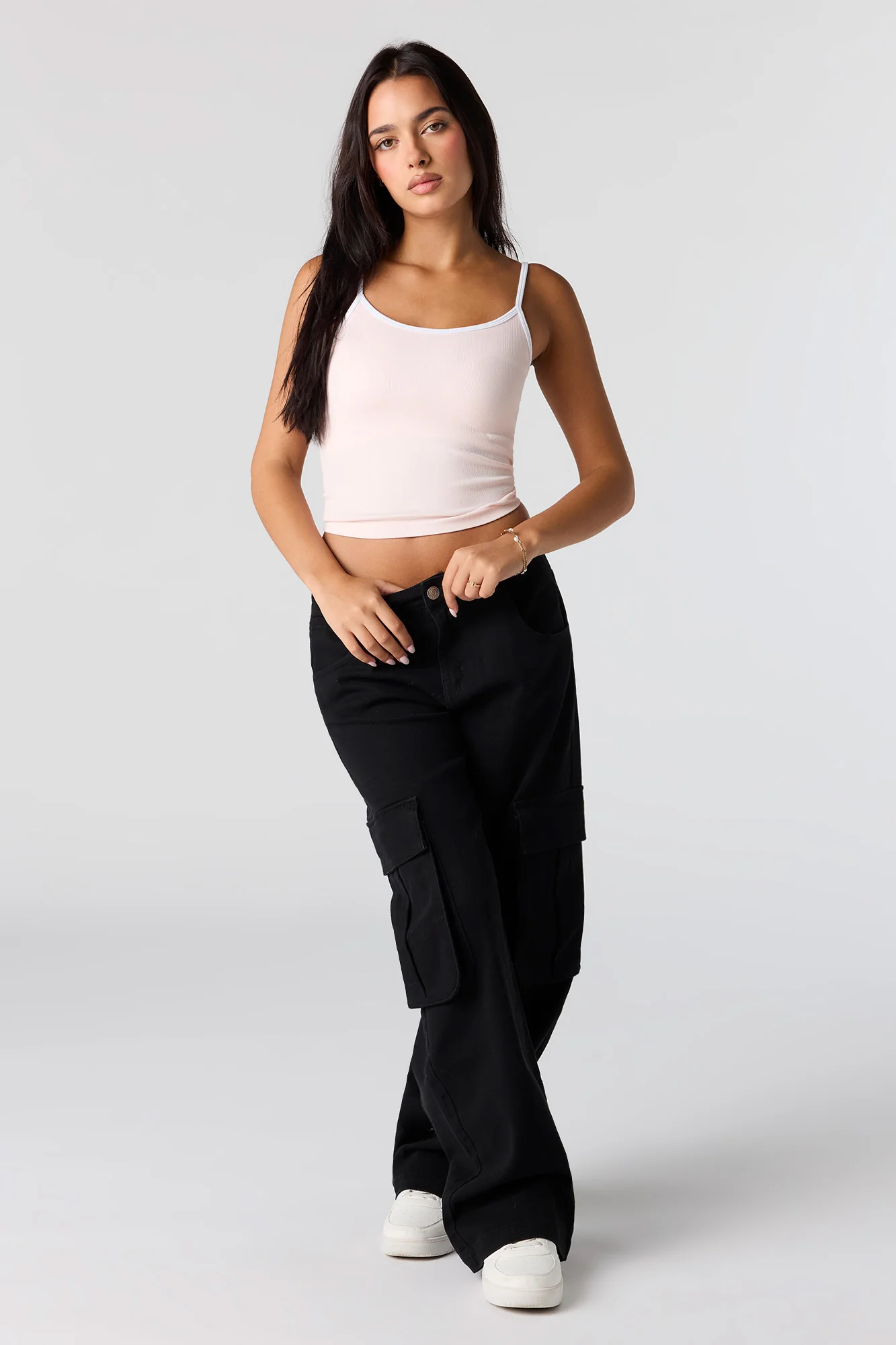 Seamless Ribbed Contrast Cami - Image 24