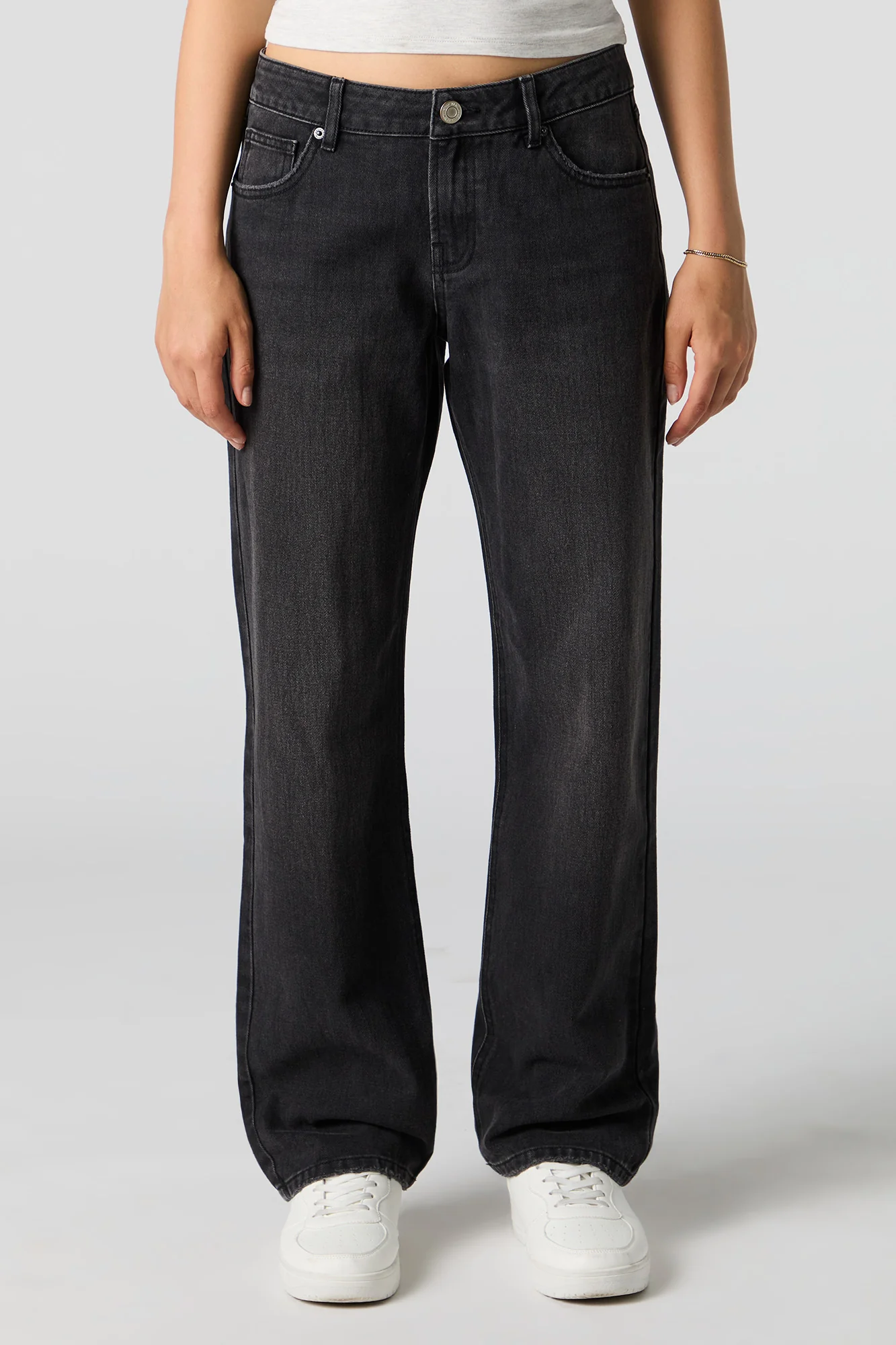 Black Low Rise Straight Jean - Image 2