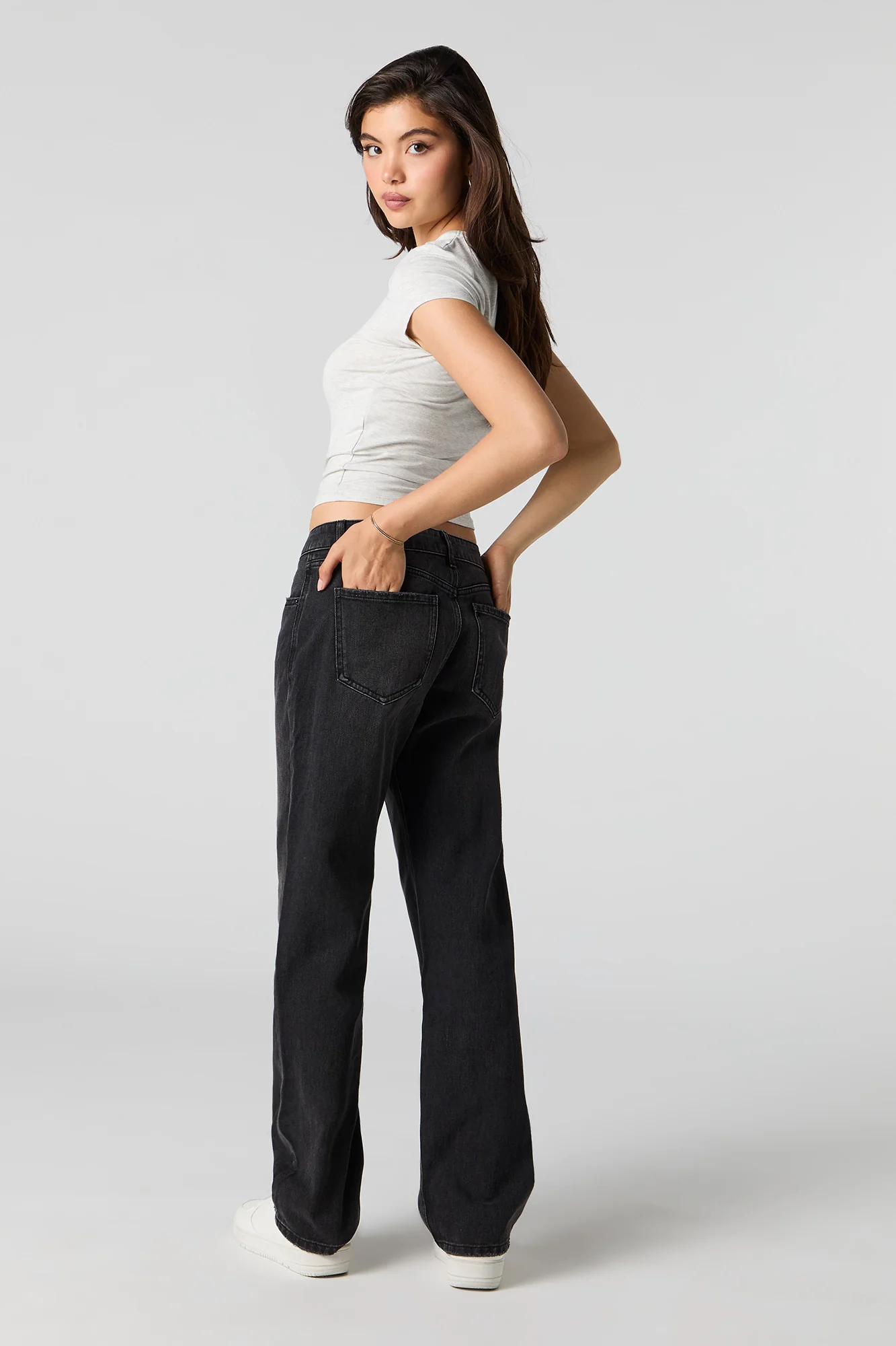 Black Low Rise Straight Jean - Image 3