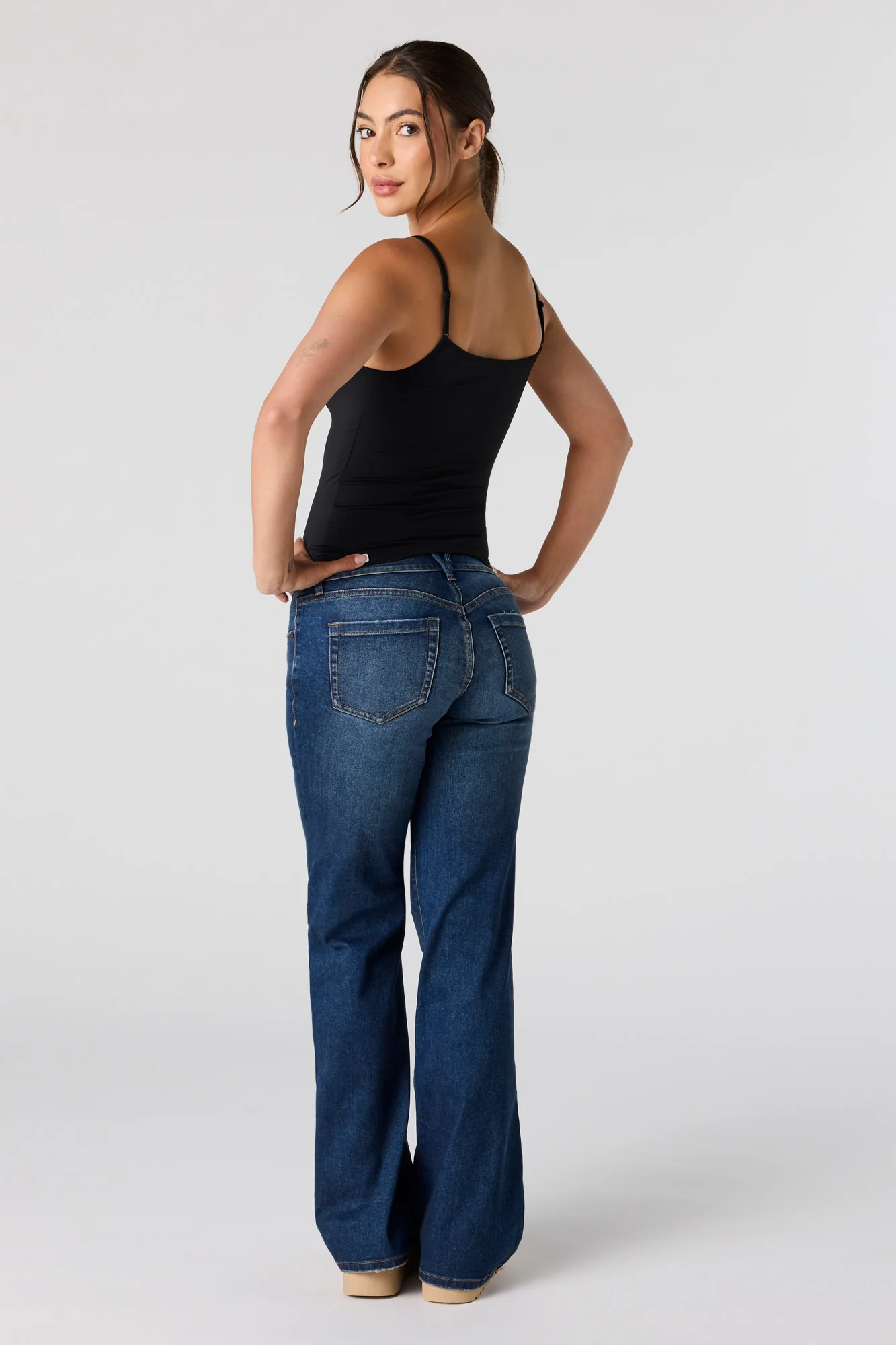 Low Rise Flare Dark Jean - Image 3