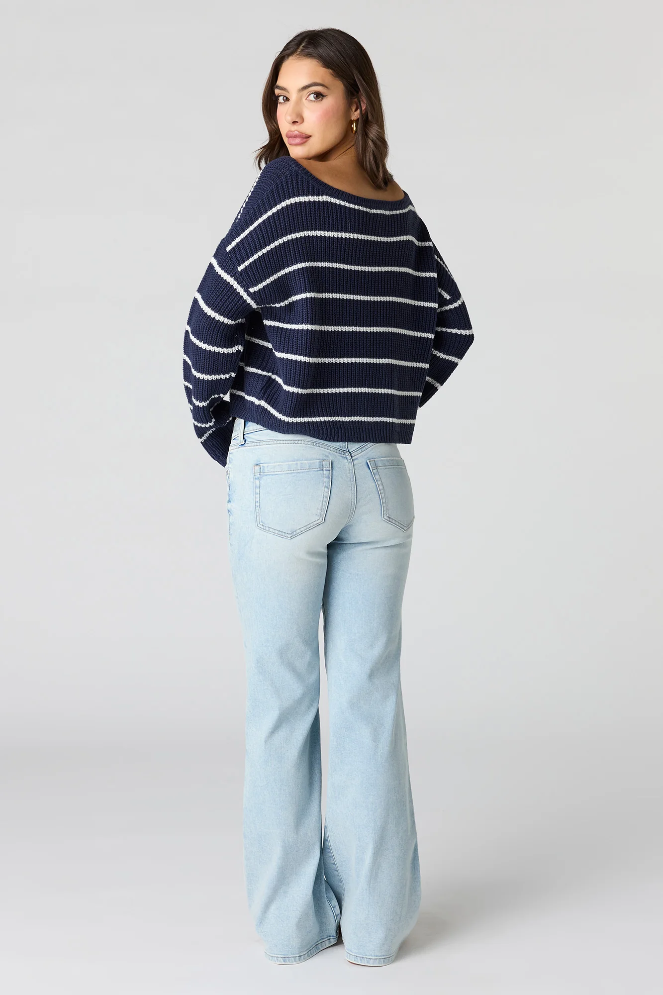 Low Rise Push Up Flare Light Jean - Image 3