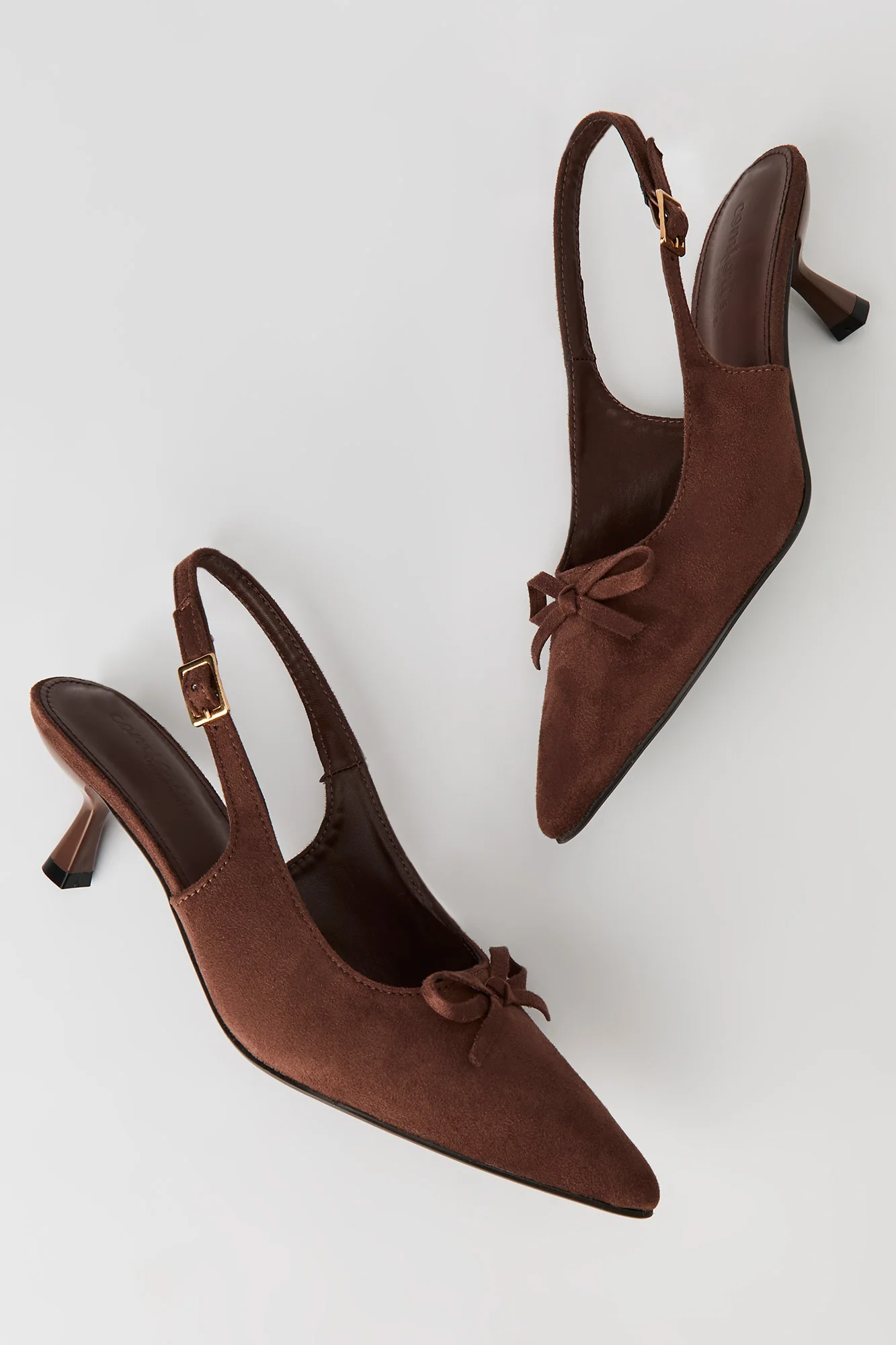Bow Detail Slingback Kitten Heel