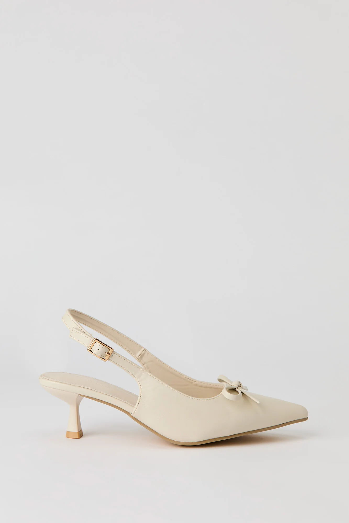 Bow Detail Slingback Kitten Heel - Image 10